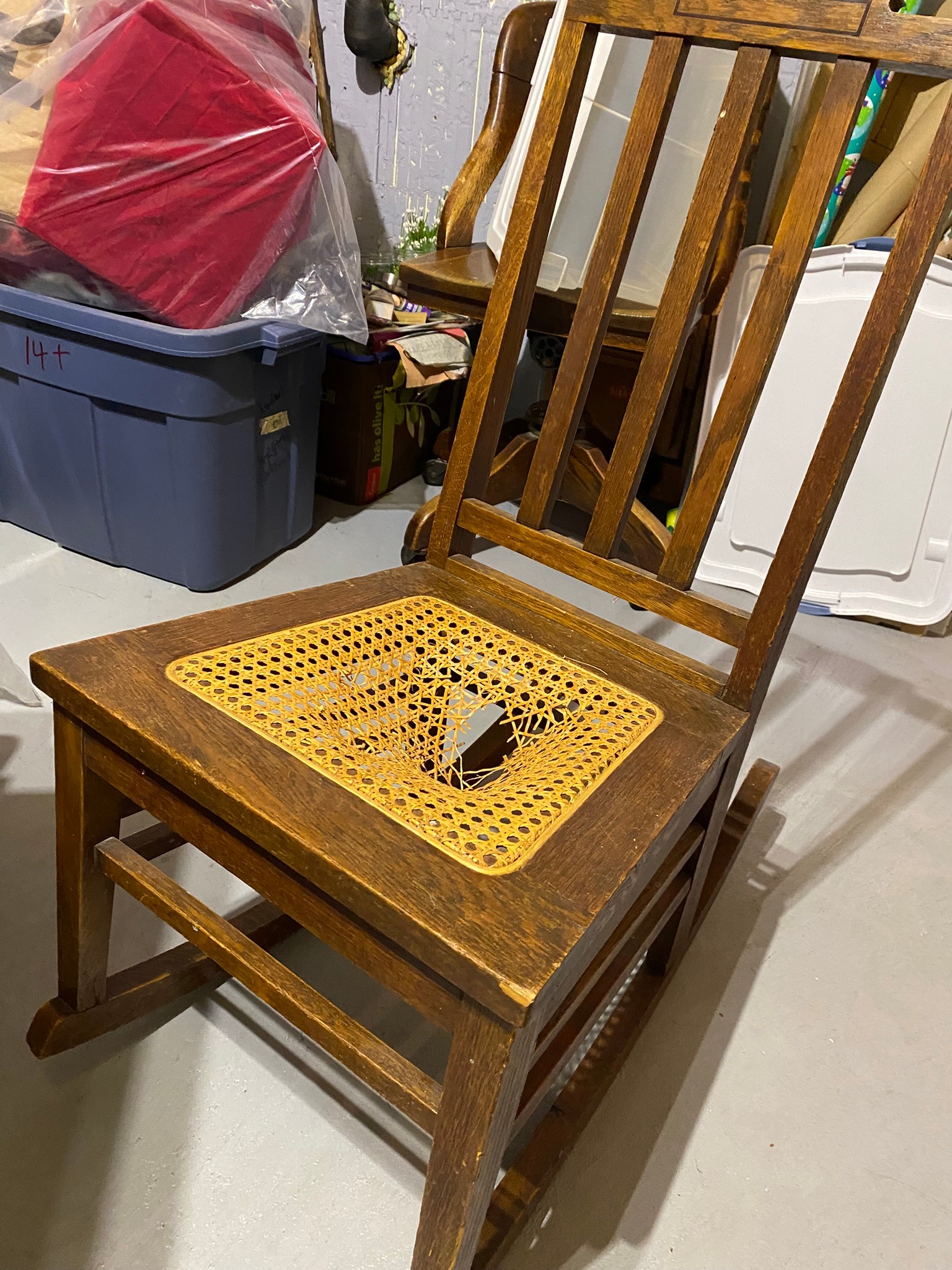 FREE 4th generation rock chair -needs re-caning