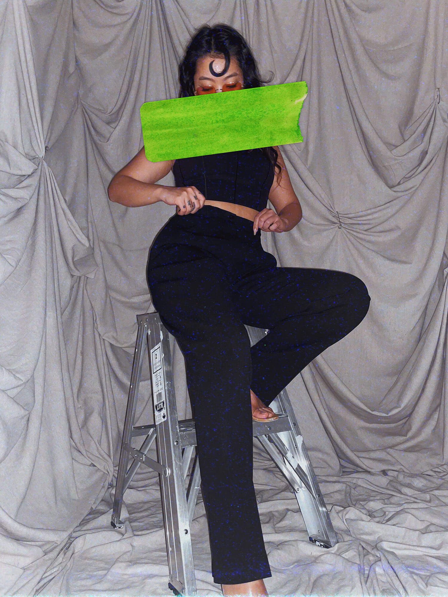 vintage black slacks ★ petite pleated professional pants - photo 3