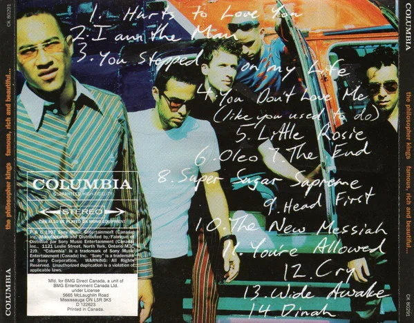 The Philosopher Kings - Famous, Rich and Beautiful CD - photo 2