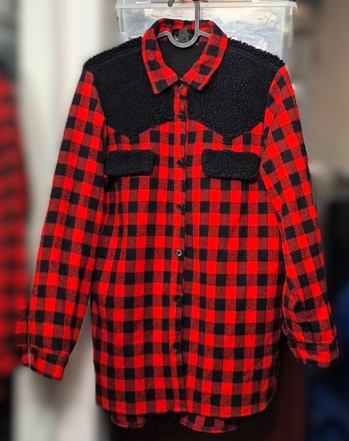 Premium Sherpa-Lined Buffalo Plaid Shirt Jacket Made in Korea