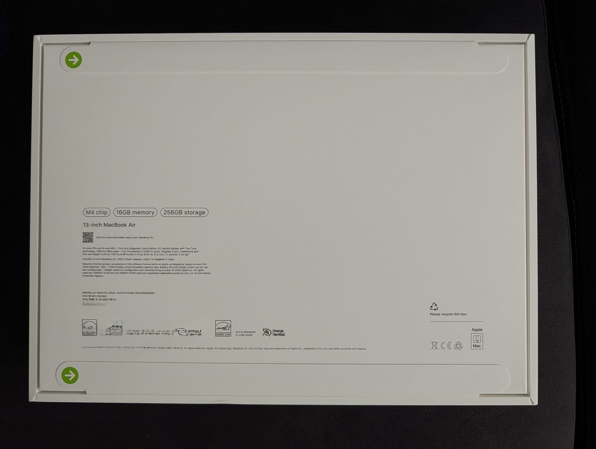 [New][InBox] Apple 13-inch MacBook Air M4 16GB 256GB - photo 2