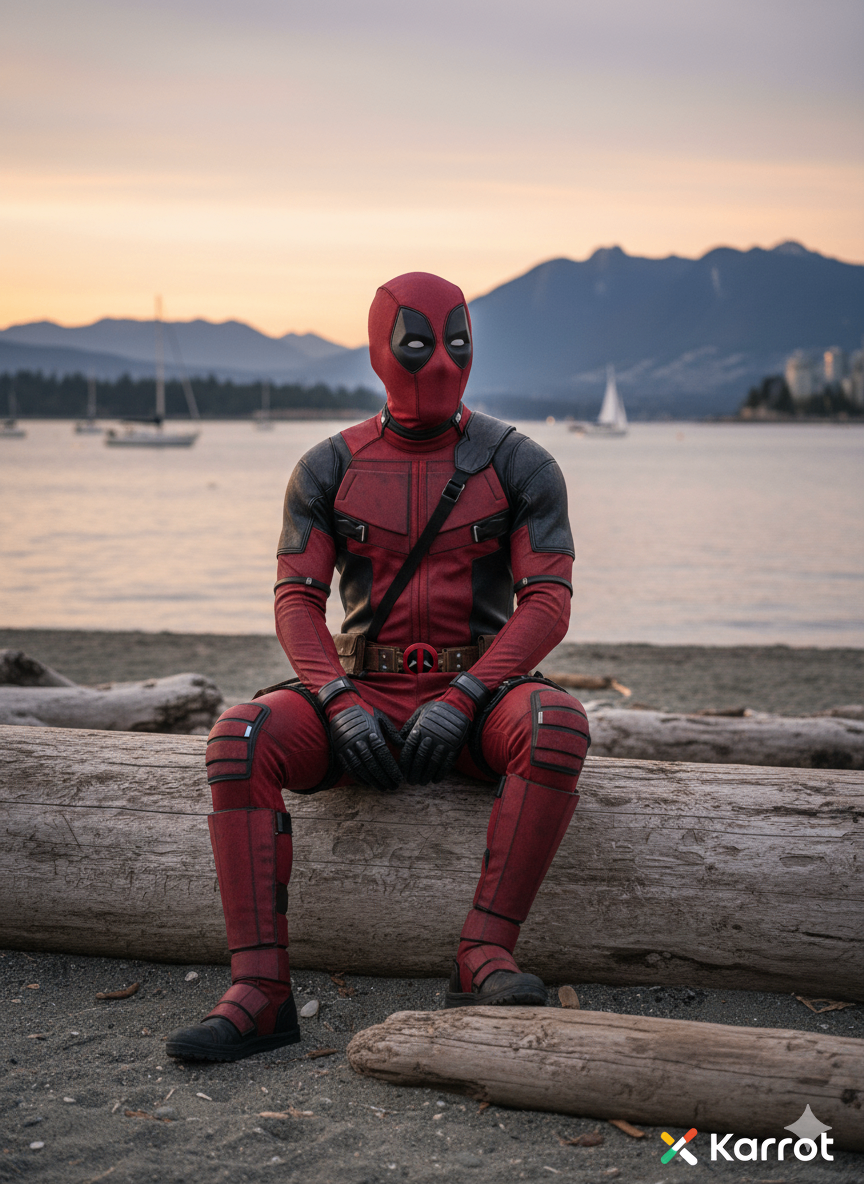 Deadpool Costume - Great Condition (Minus the stabby bits!)🥕