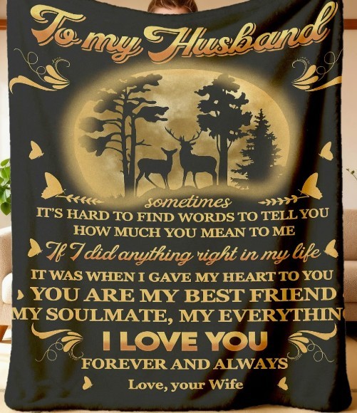 Husband Blanket - 'To My Husband' Fleece Blanket