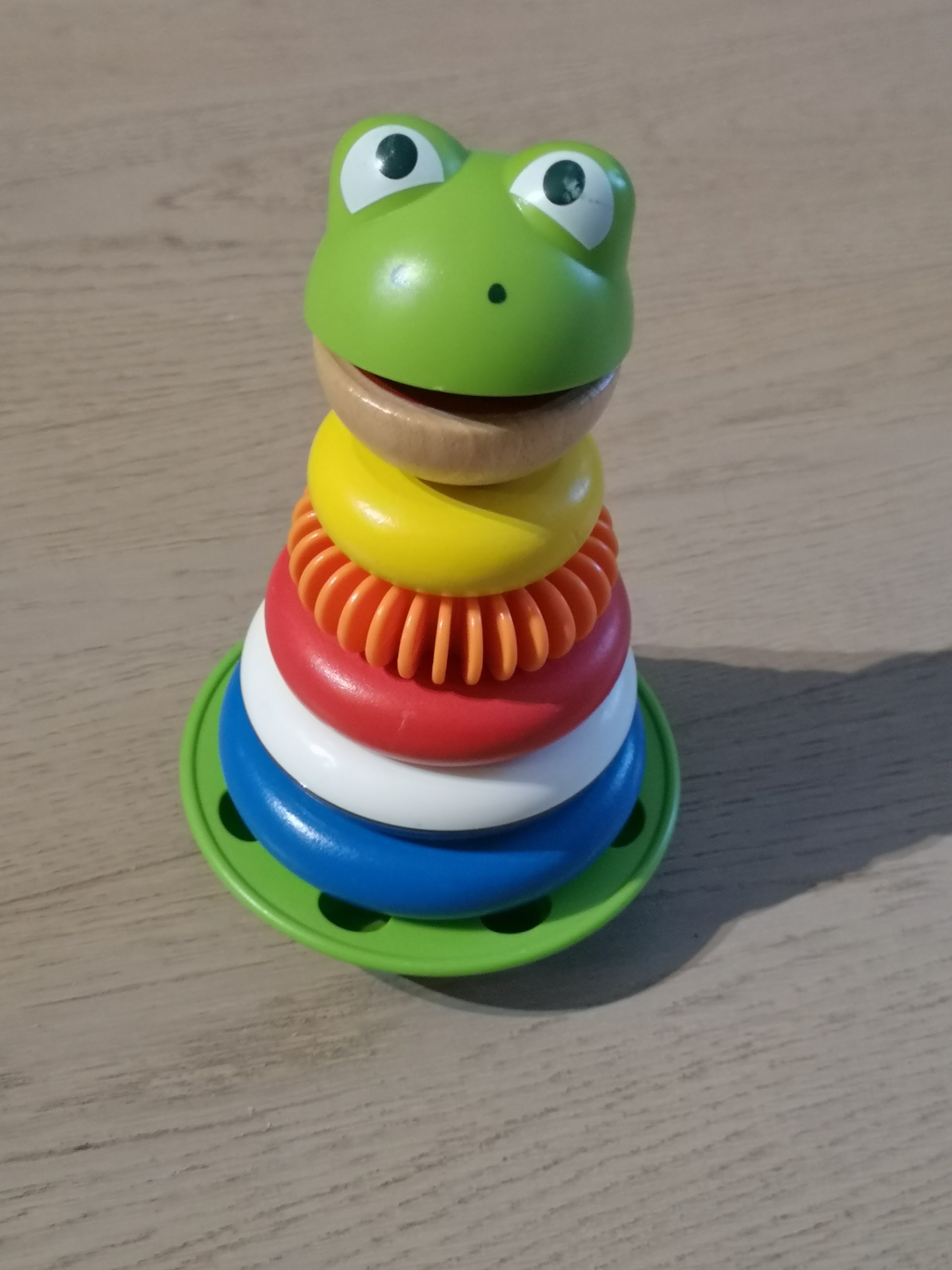 Infant Toddler Stacking Rings Toy with Frog Head sensory