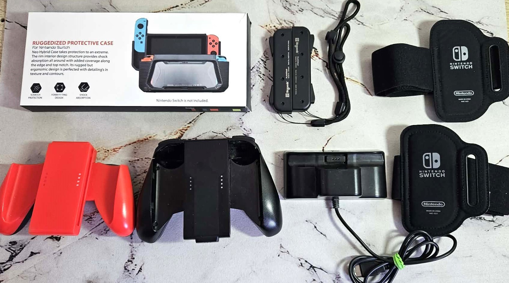 Nintendo Switch Accessories (Joy-Con Grips, Case Protector!)