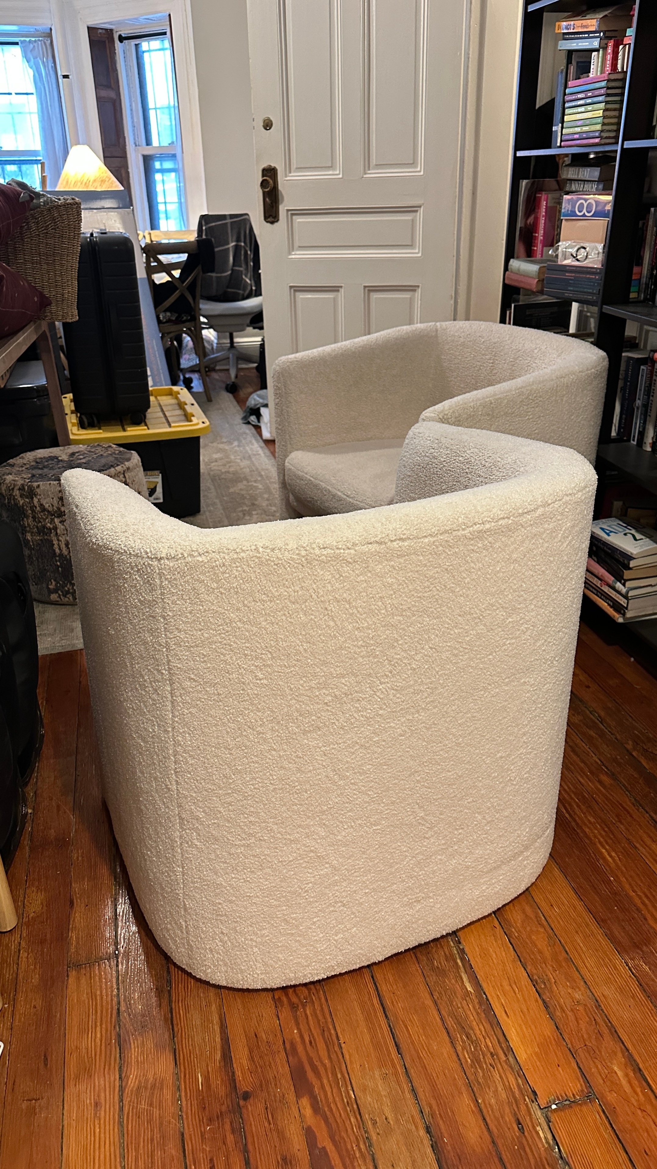 2 Faux Shearling Cream Barrel Chairs: Threshold x Studio McGee - photo 5