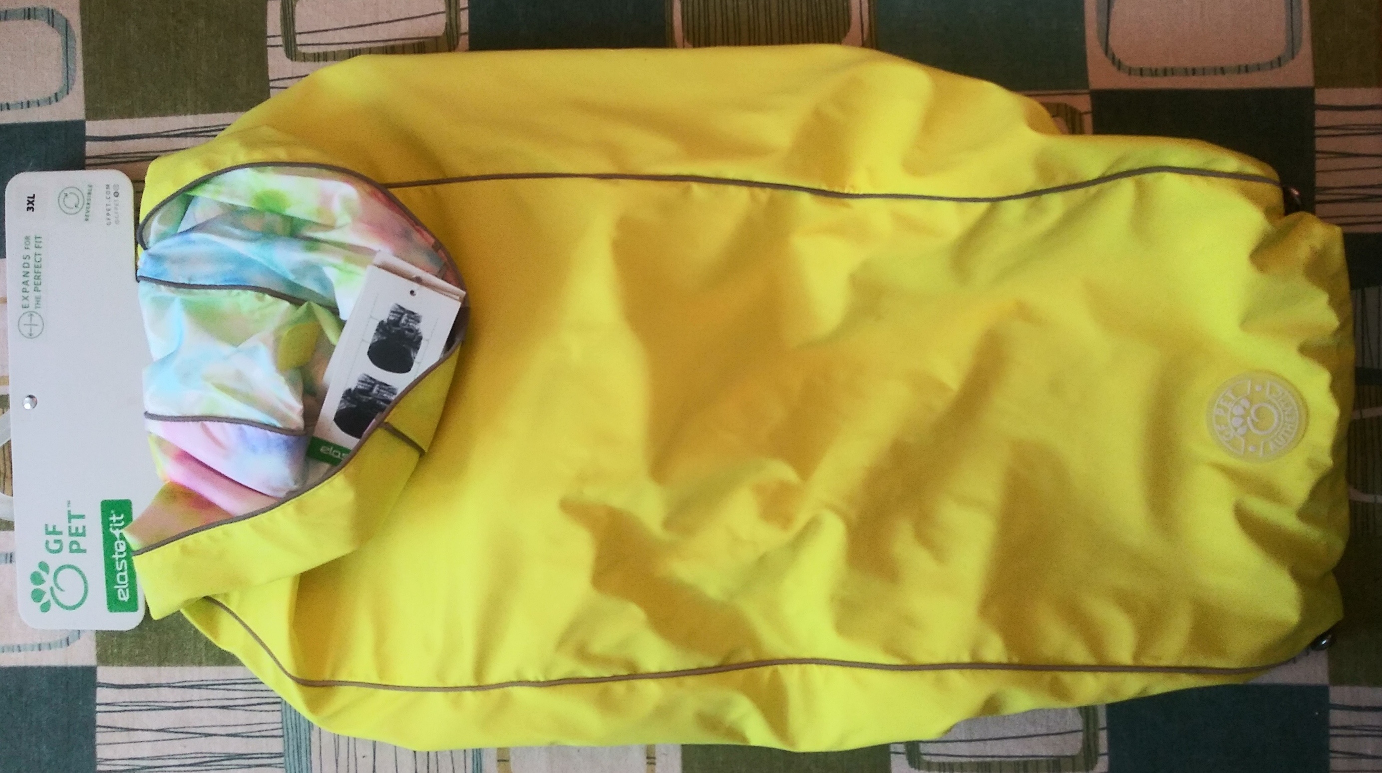 GF Pet Elasto-fit Dog Raincoat - 3XL - Yellow