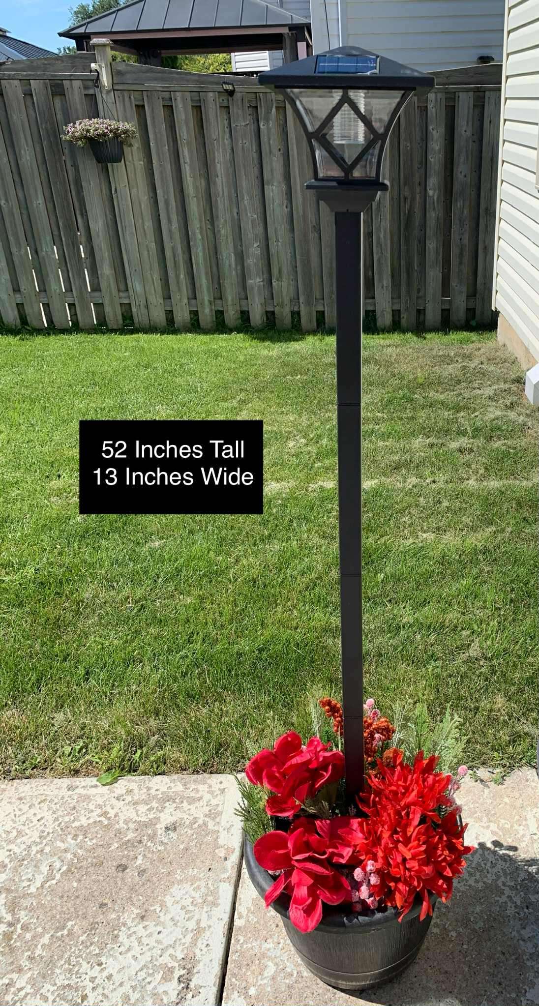 Solar Garden Light with Flower Pot - photo 2