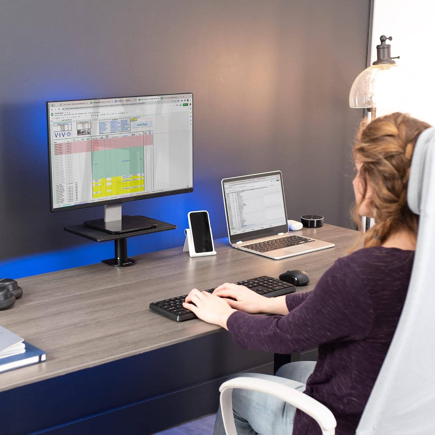 New VIVO Clamp-On Height Adjustable Computer Monitor/Laptop Rise - photo 5