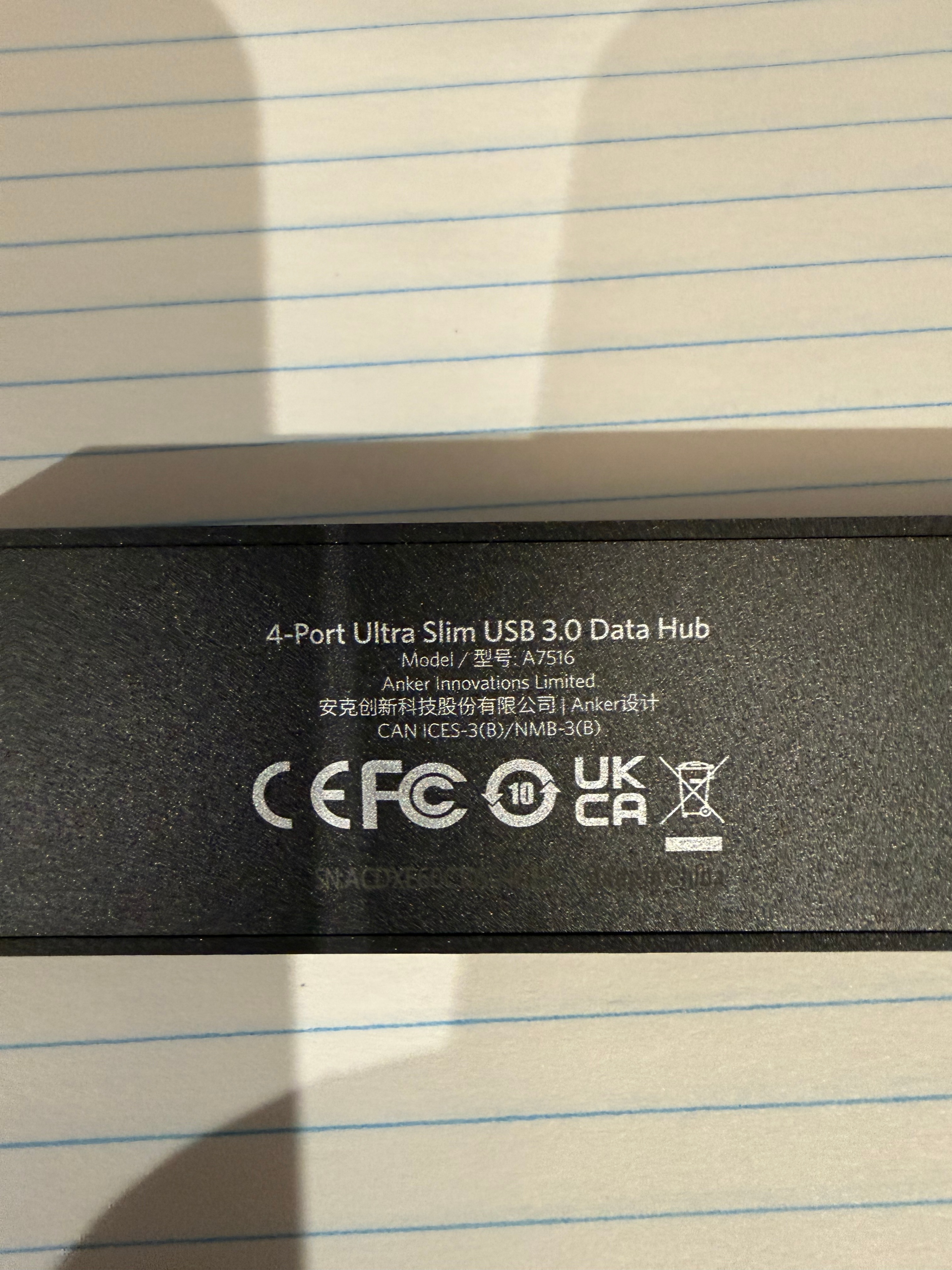 Anker 4-Port Ultra Slim USB 3.0 Data Hub - Model A7516 - photo 3