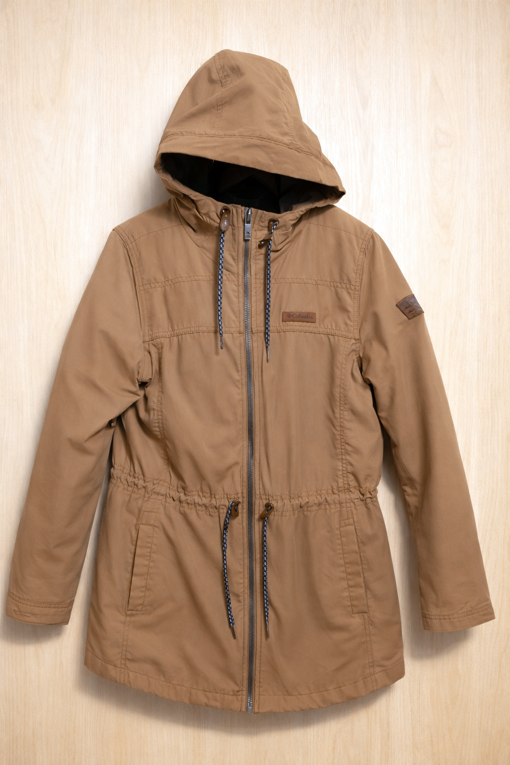 🧥 COLUMBIA Chatfield Hill Jacket (M) Tan Parka Sherpa Lined EUC - photo 4