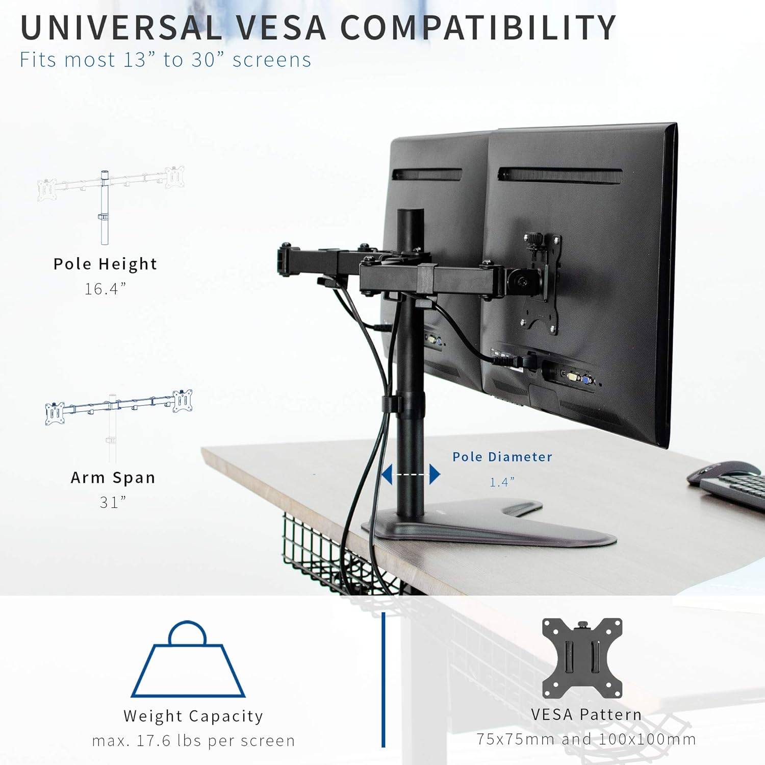 New VIVO Dual Monitor Desk Mount Stand - photo 4
