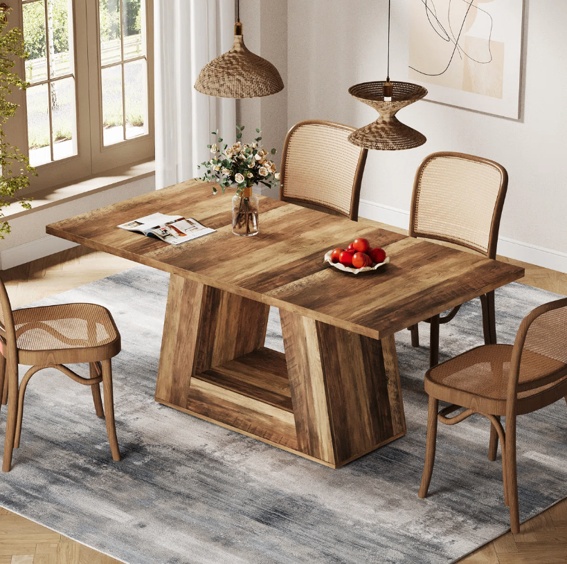 63" Dining Table For 4 With Sturdy Base - New in box