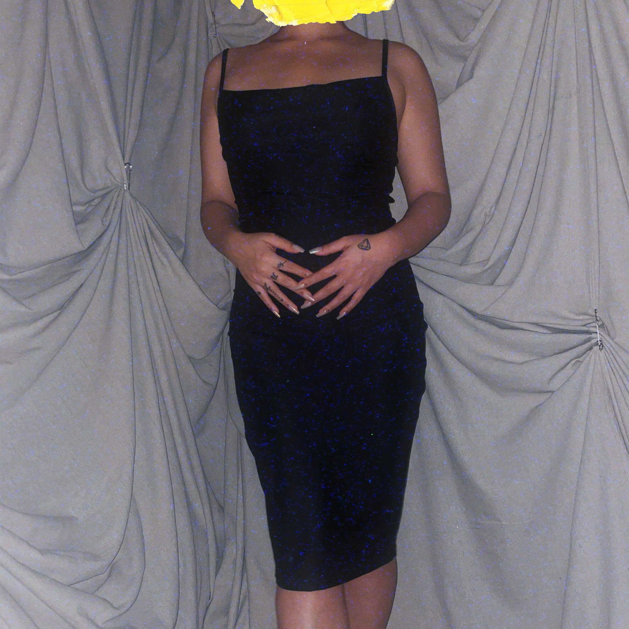 little black dress ★ midi bodycon scoop neck stretchy