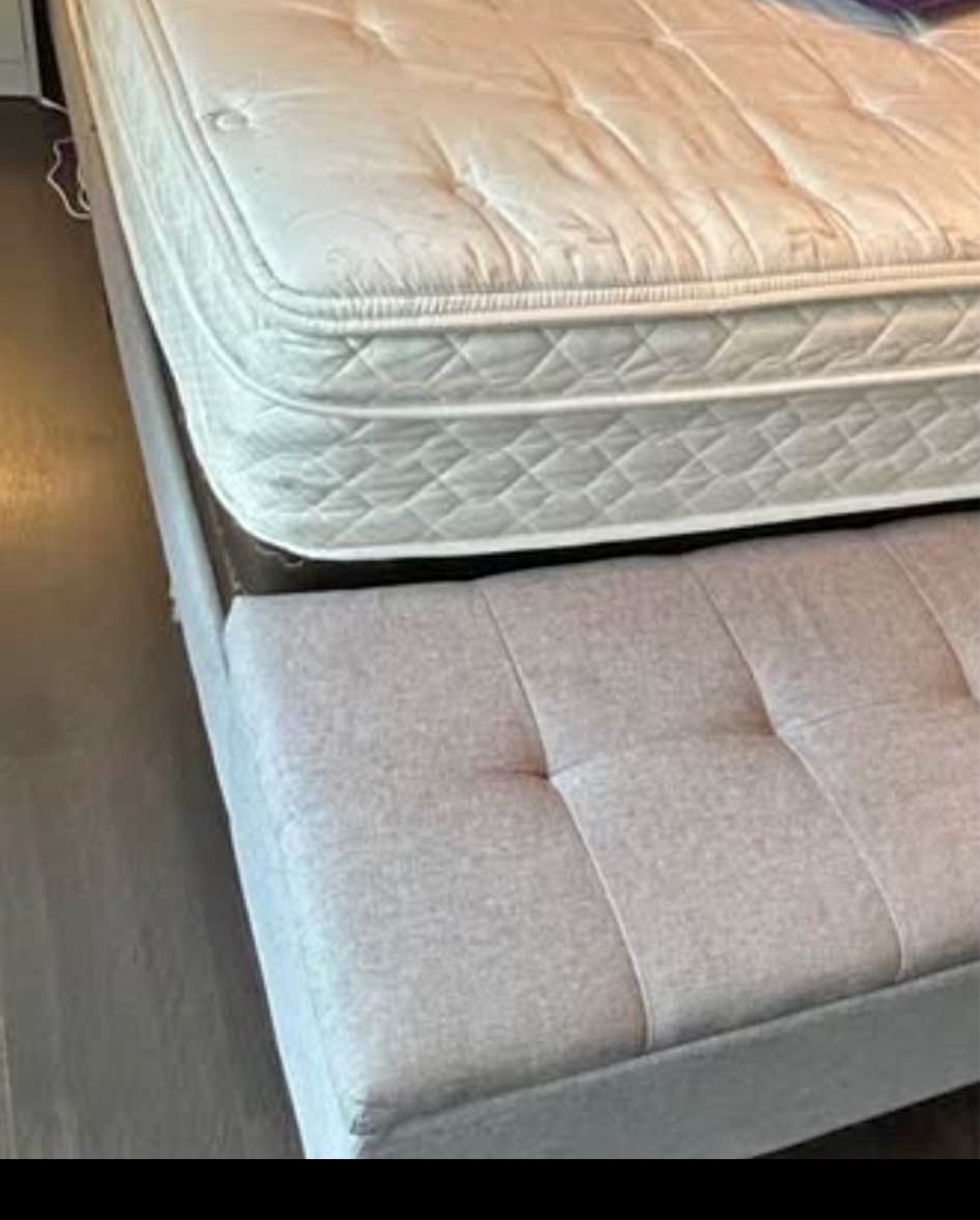 King-size bed with built-in storage + box + mattress - photo 4
