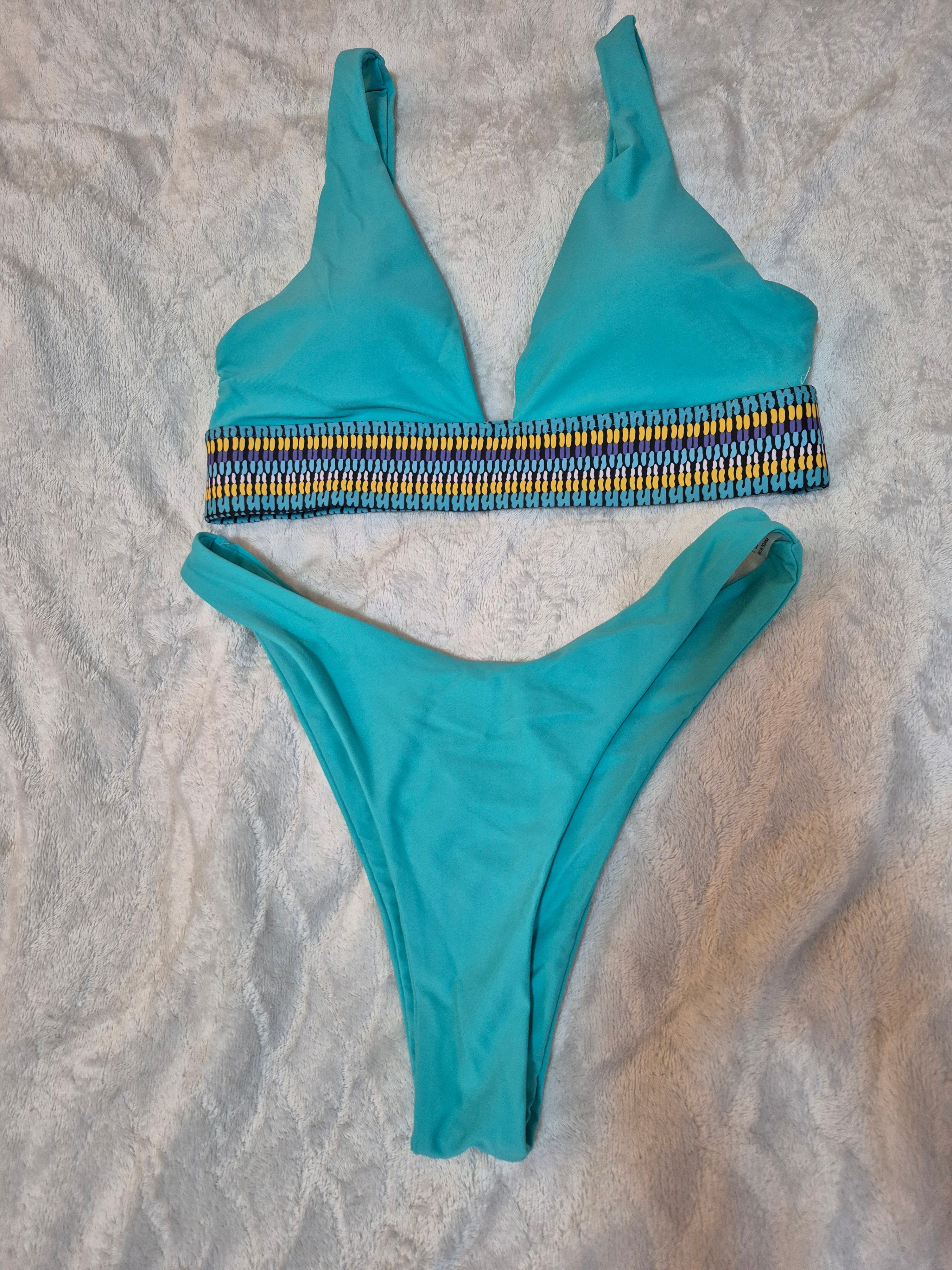 NEW SHEIN Summer Beach Bikini Set – Contrast Trim, 2-Piece - photo 2