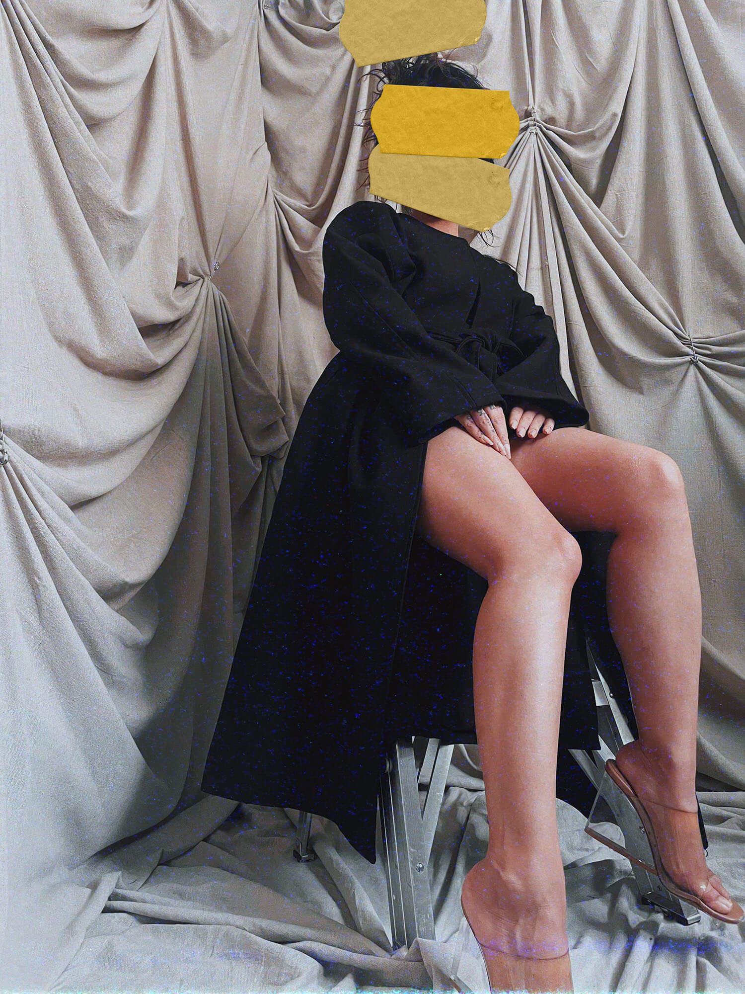 black maxi long robe coat outerwear - photo 5