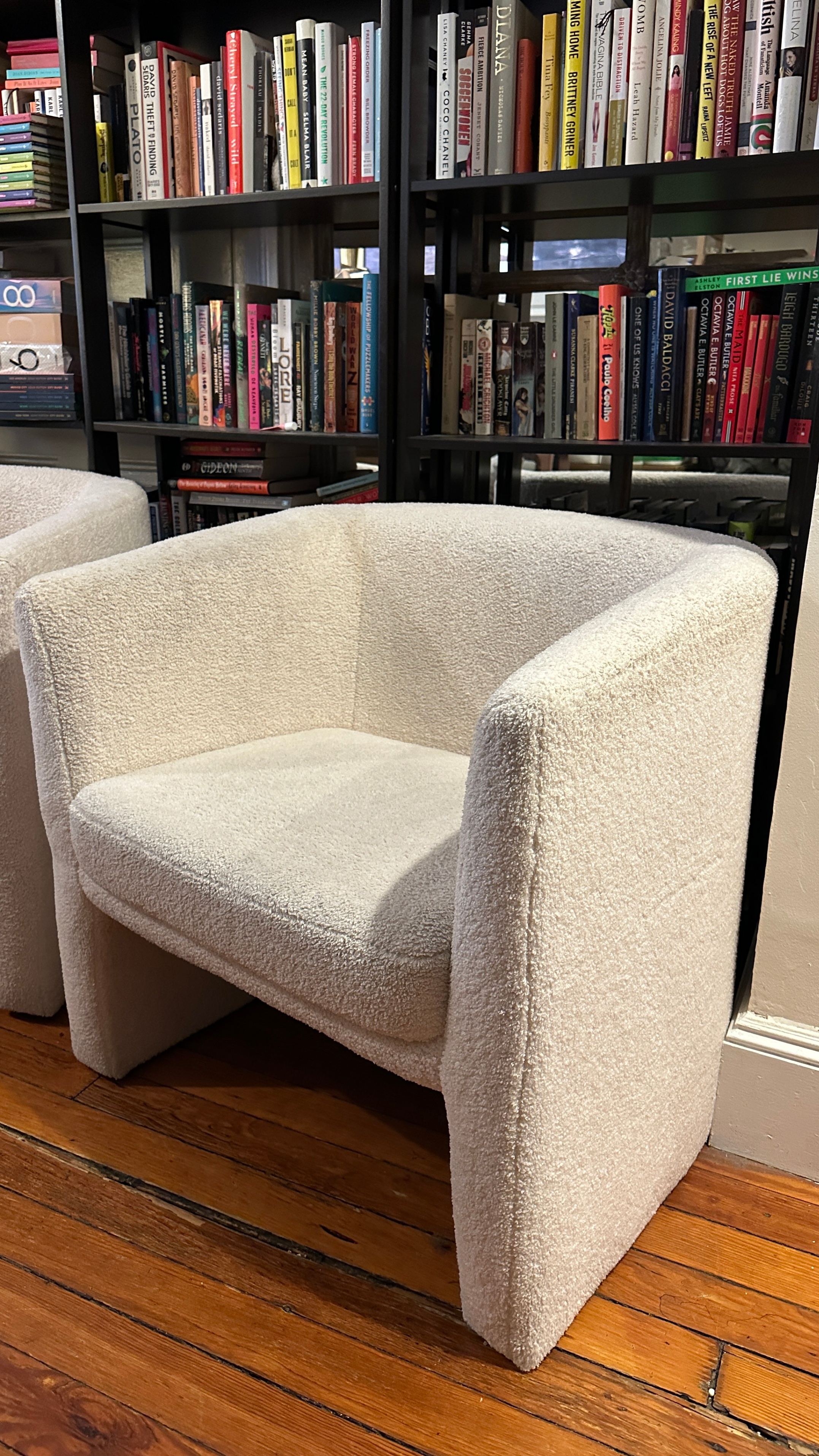 2 Faux Shearling Cream Barrel Chairs: Threshold x Studio McGee - photo 4