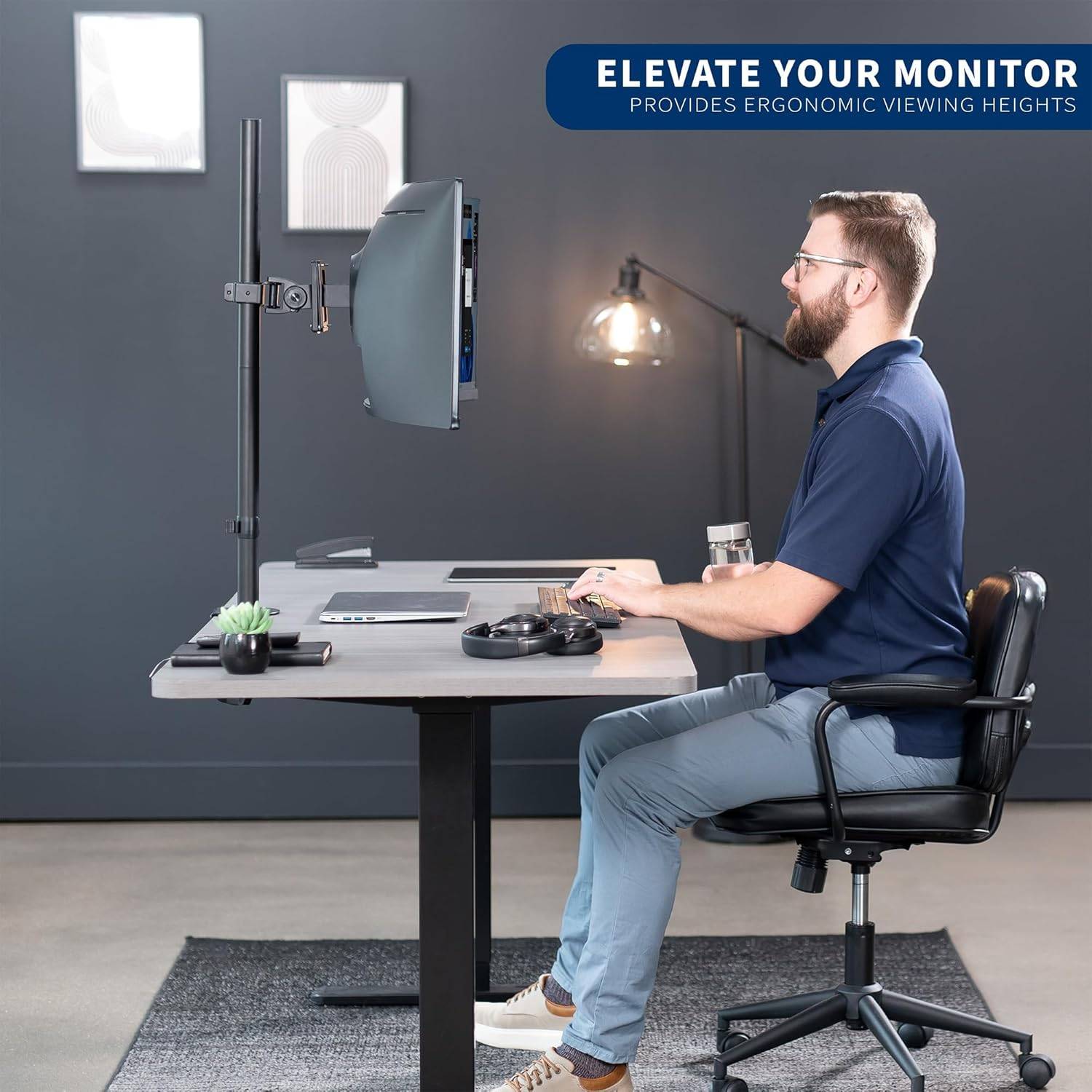 New VIVO Single Ultra-Wide Extra Tall Monitor Desk Mount