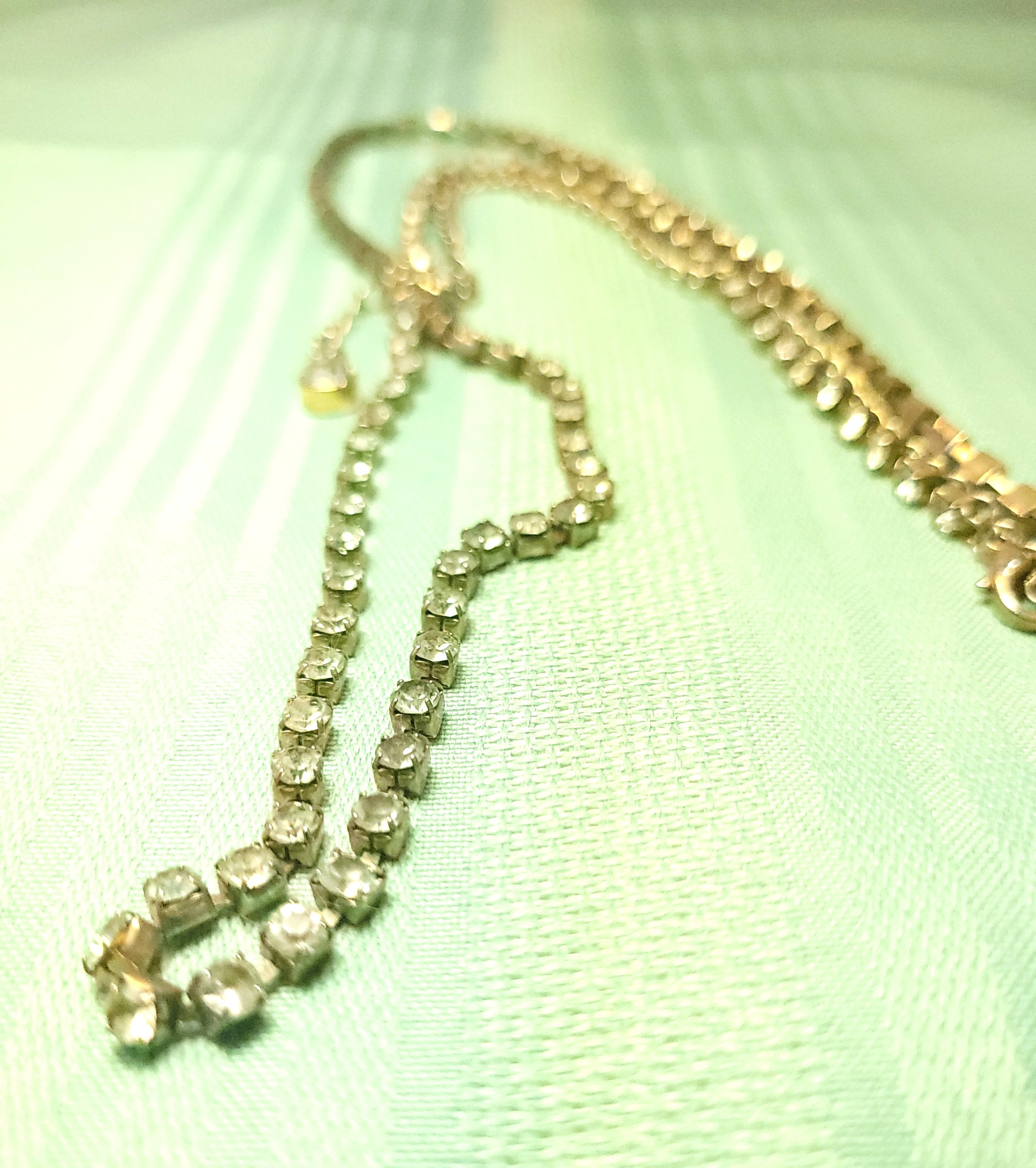 90s Rhinestone Chain Belt 40" Silver Tone Crystal Wrap Necklace - photo 4