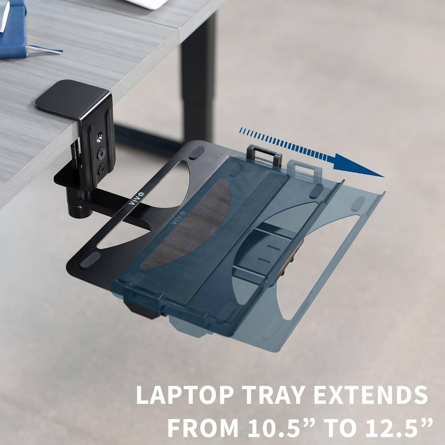 New  VIVO Clamp-on 30cm x 23cm Rotating Laptop Tray - photo 5
