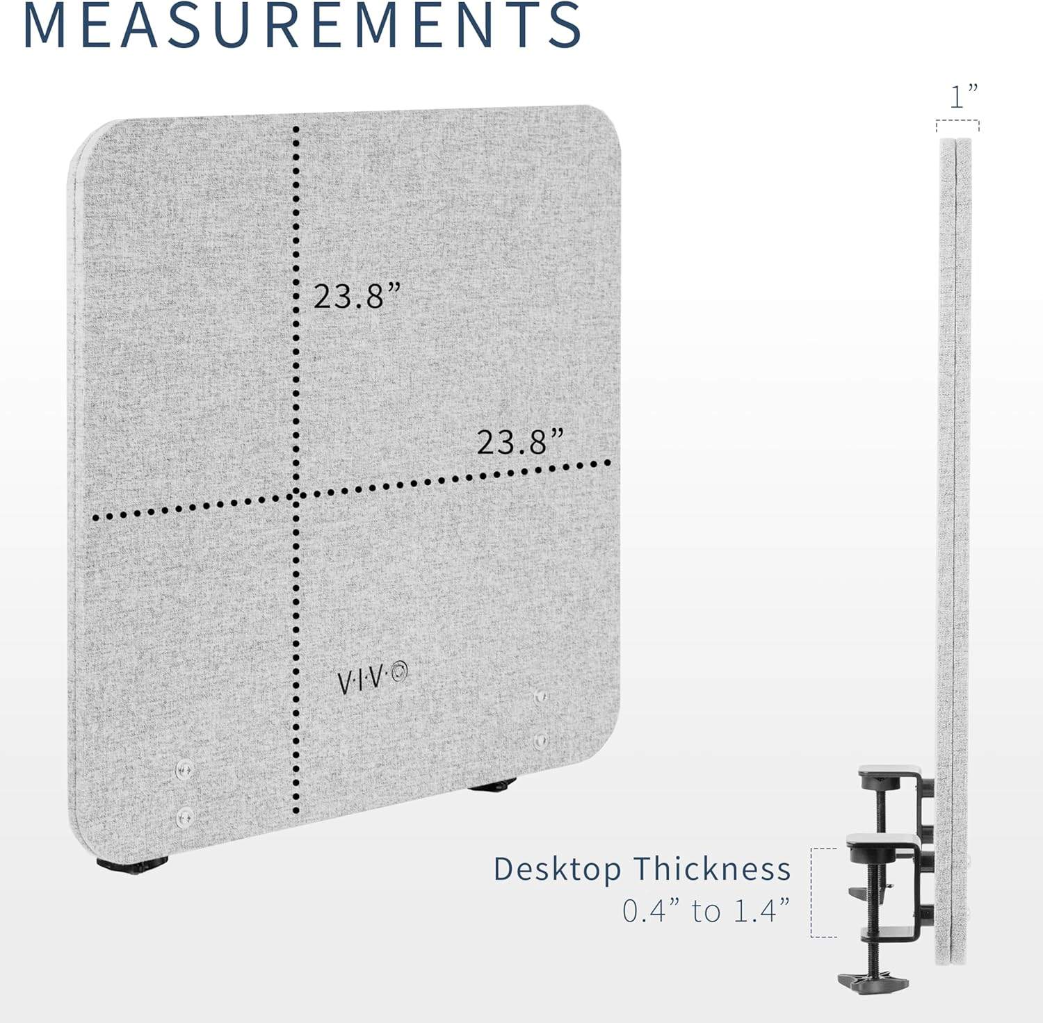 New  VIVO Clamp-on/Screw-on 24 x 24 inch Privacy Panel - photo 3