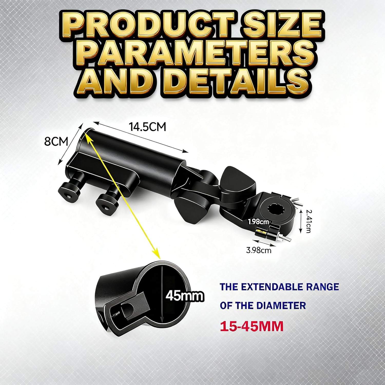 Universal Umbrella Holder with adjustable joint & mount for Golf - photo 2