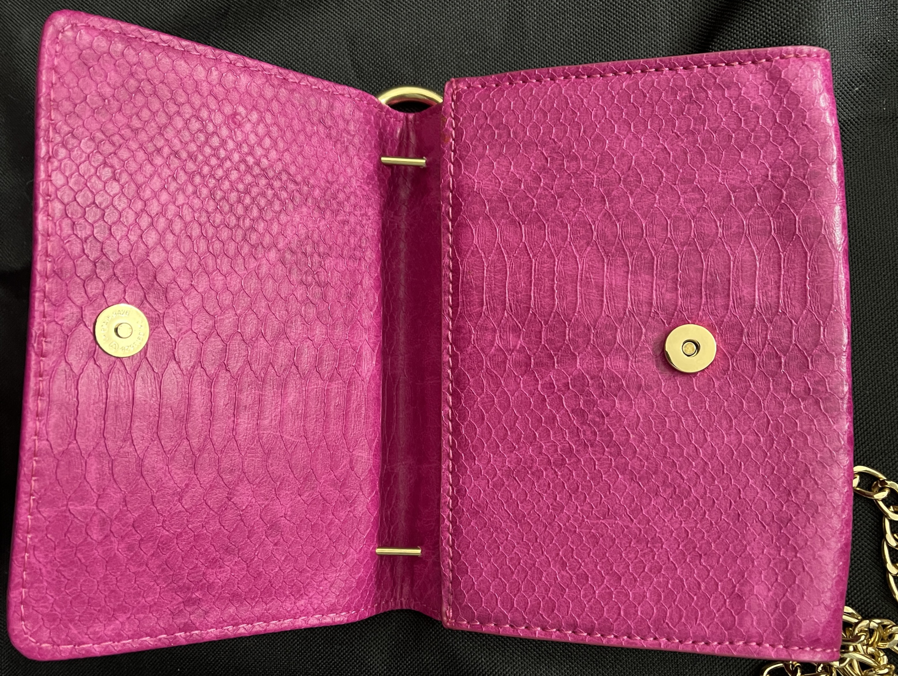 Aldo Pink Snakeskin Chain Wallet - photo 3