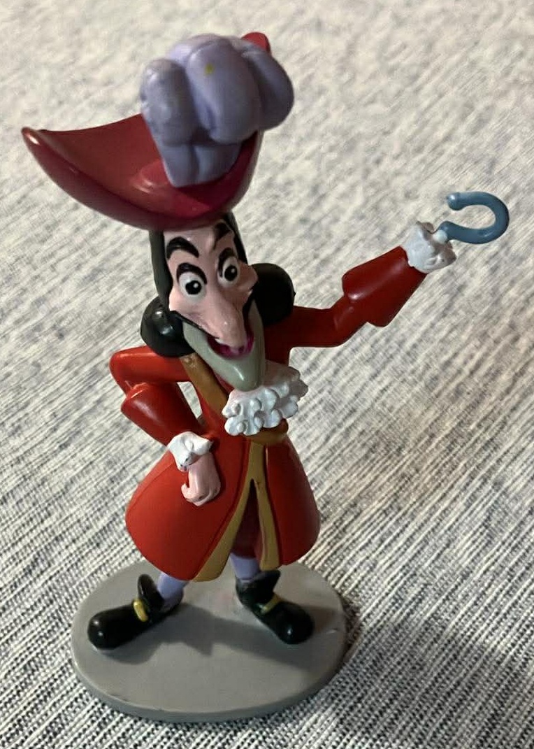 Disney Peter Pan Captain Hook Toy Figure - 4 1/2 Inches