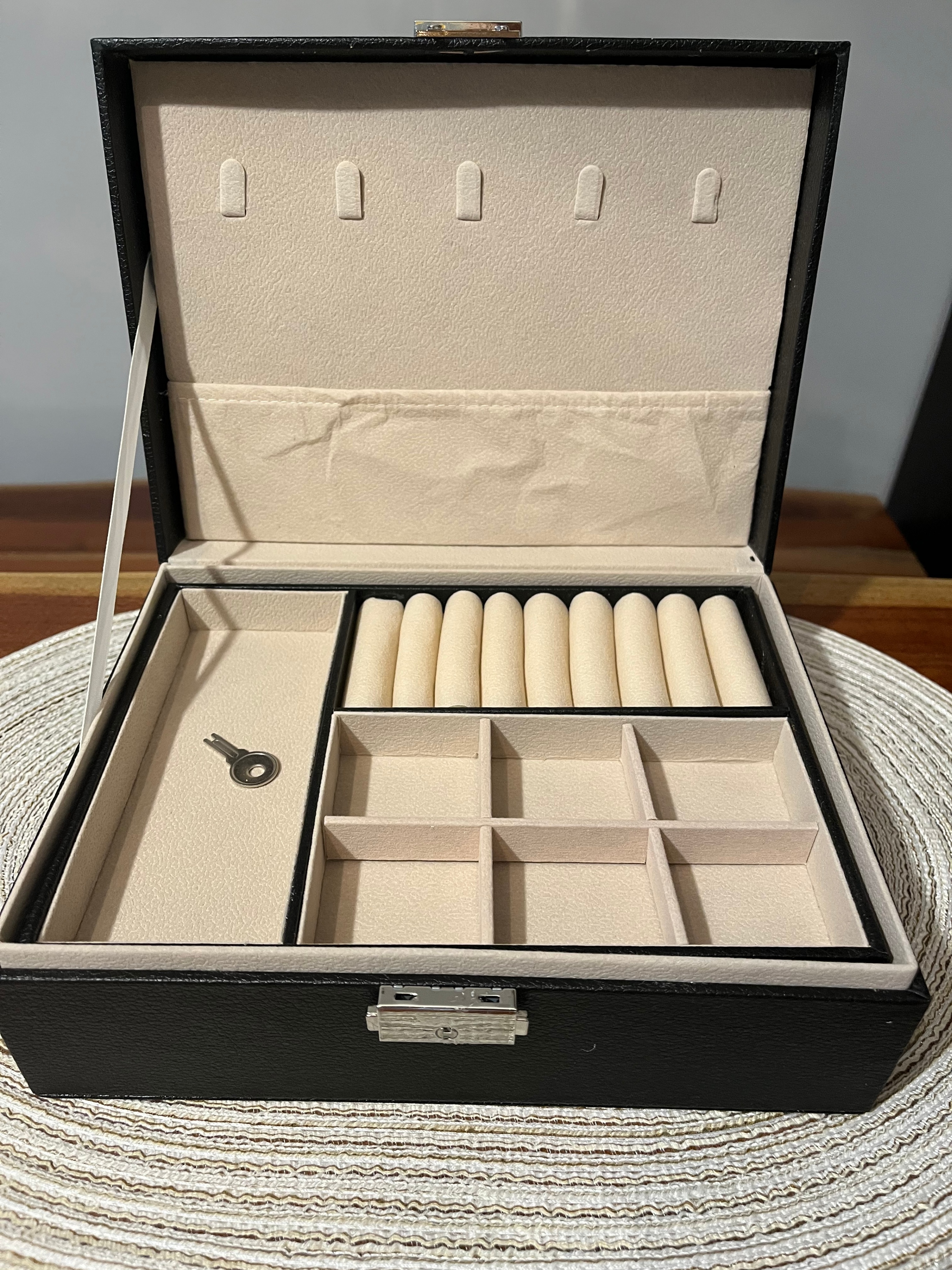 Jewelry Organizer Box for Necklaces, Rings, Earrings, NEW, Black - photo 5