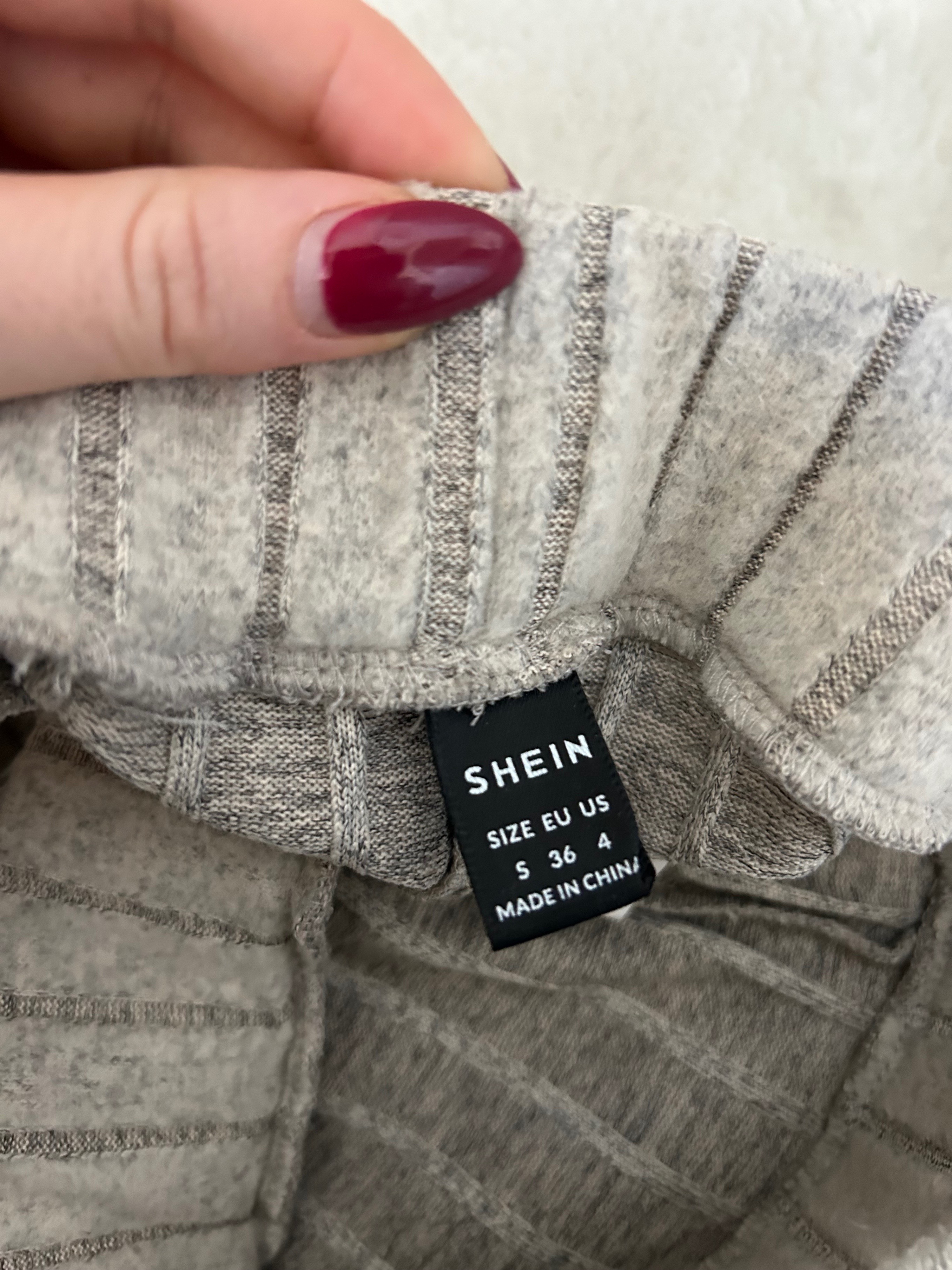 Shein Grey Ribbed Pants - Size S - photo 2