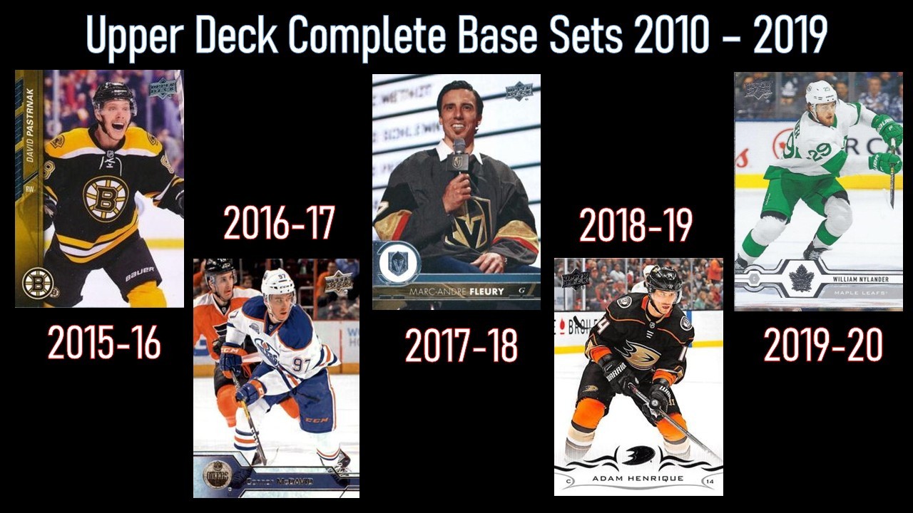 2010 - 2019 Upper Deck Hockey Complete Base Sets - photo 3