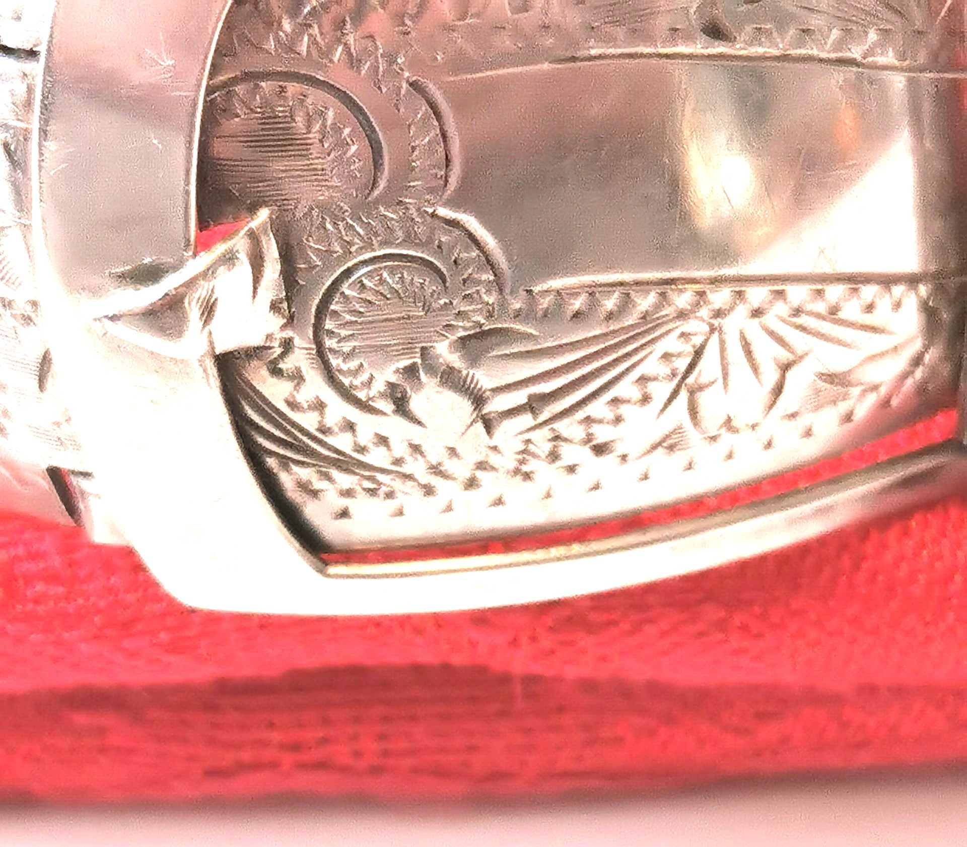 RARE Vintage E.C. Co Toronto Sterling Silver Buckle Bangle - 27g - photo 5