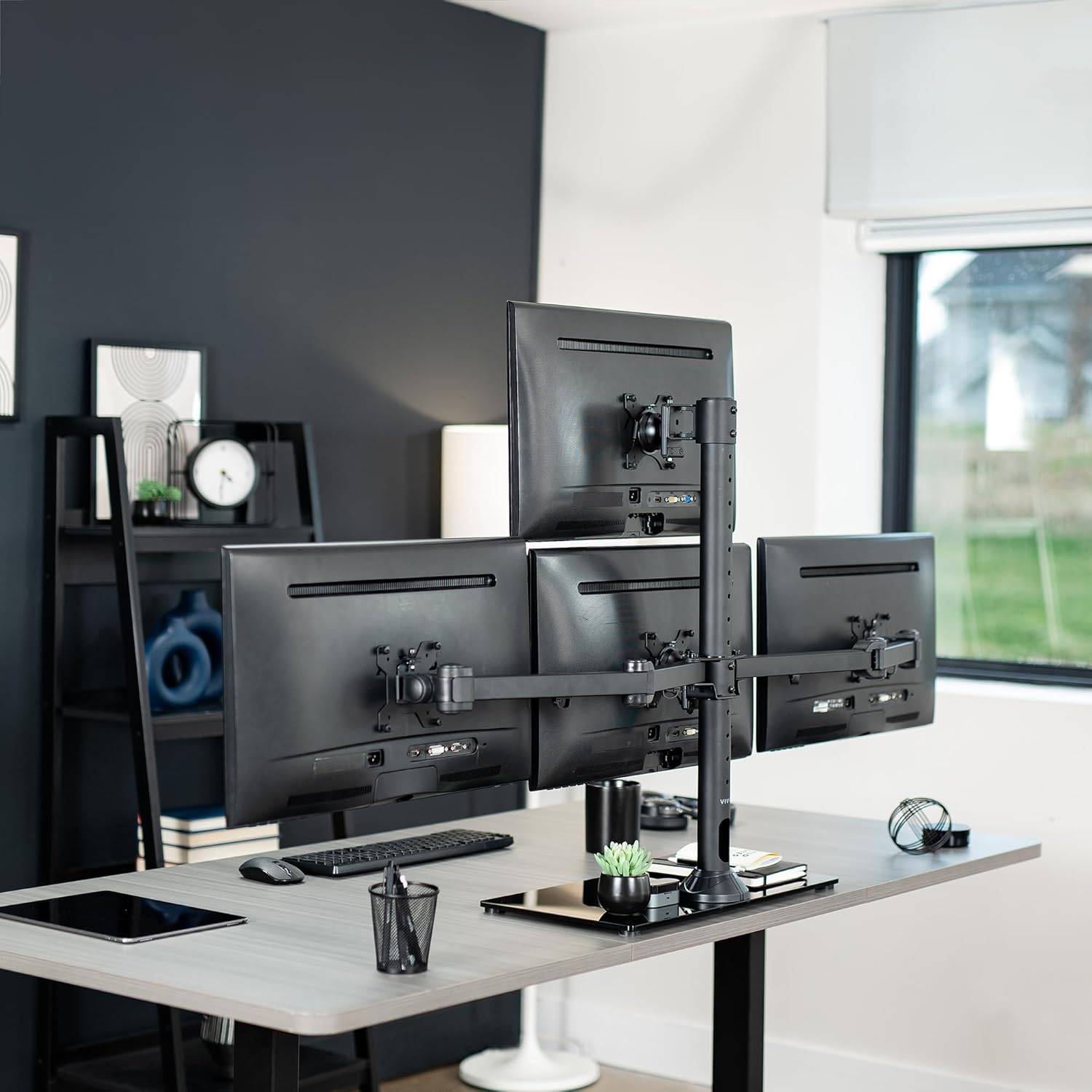 New VIVO Steel Quad Freestanding  Computer Monitor Desk Mount - photo 3