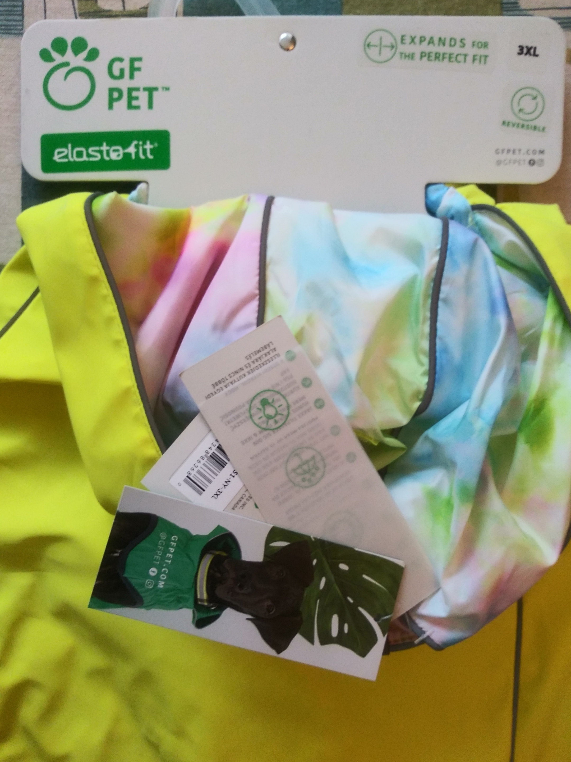 GF Pet Elasto-fit Dog Raincoat - 3XL - Yellow - photo 2