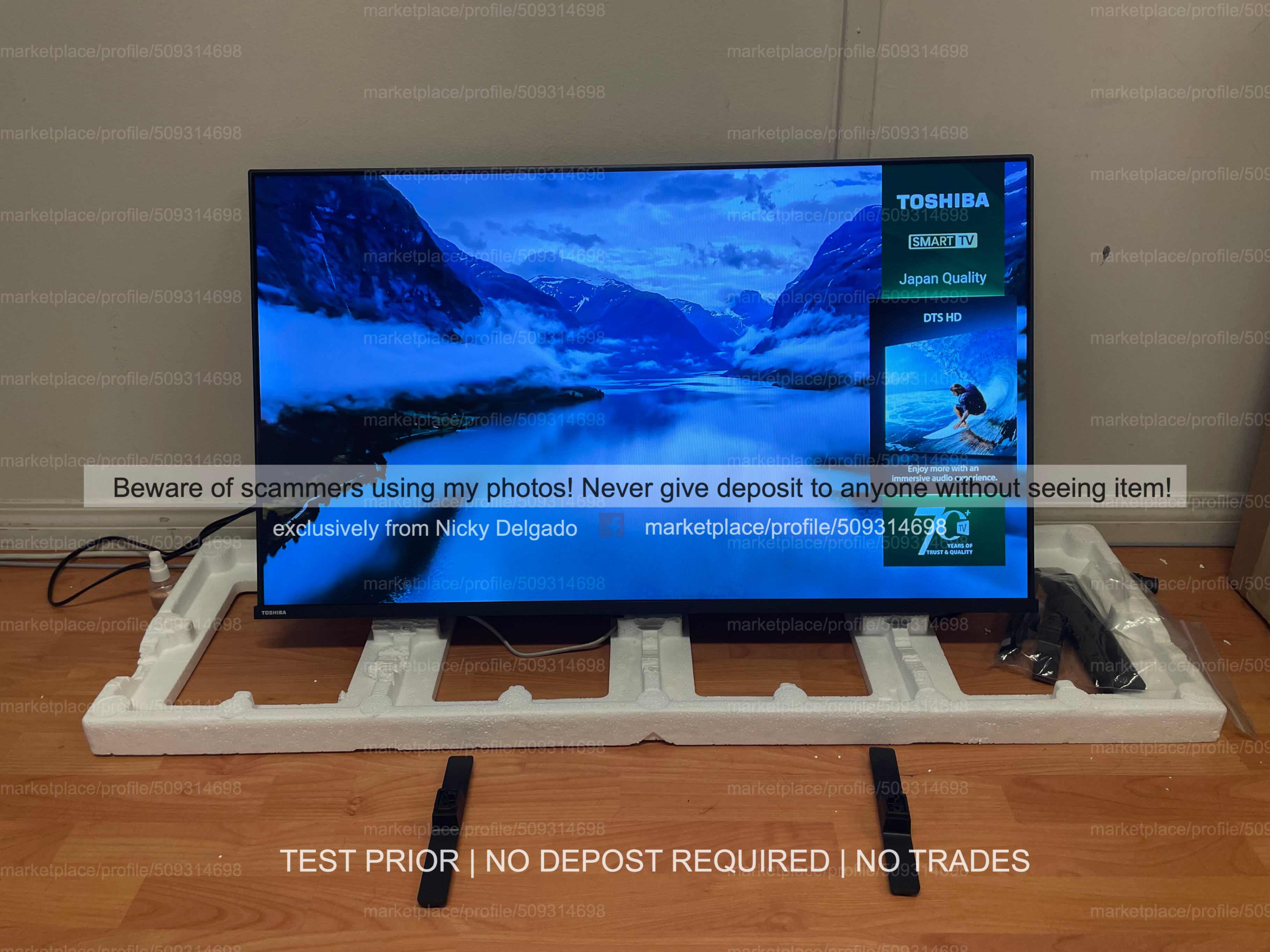 MINT! Toshiba 43" 43V35MC 1080p HD LED Vidaa Smart TV - photo 3