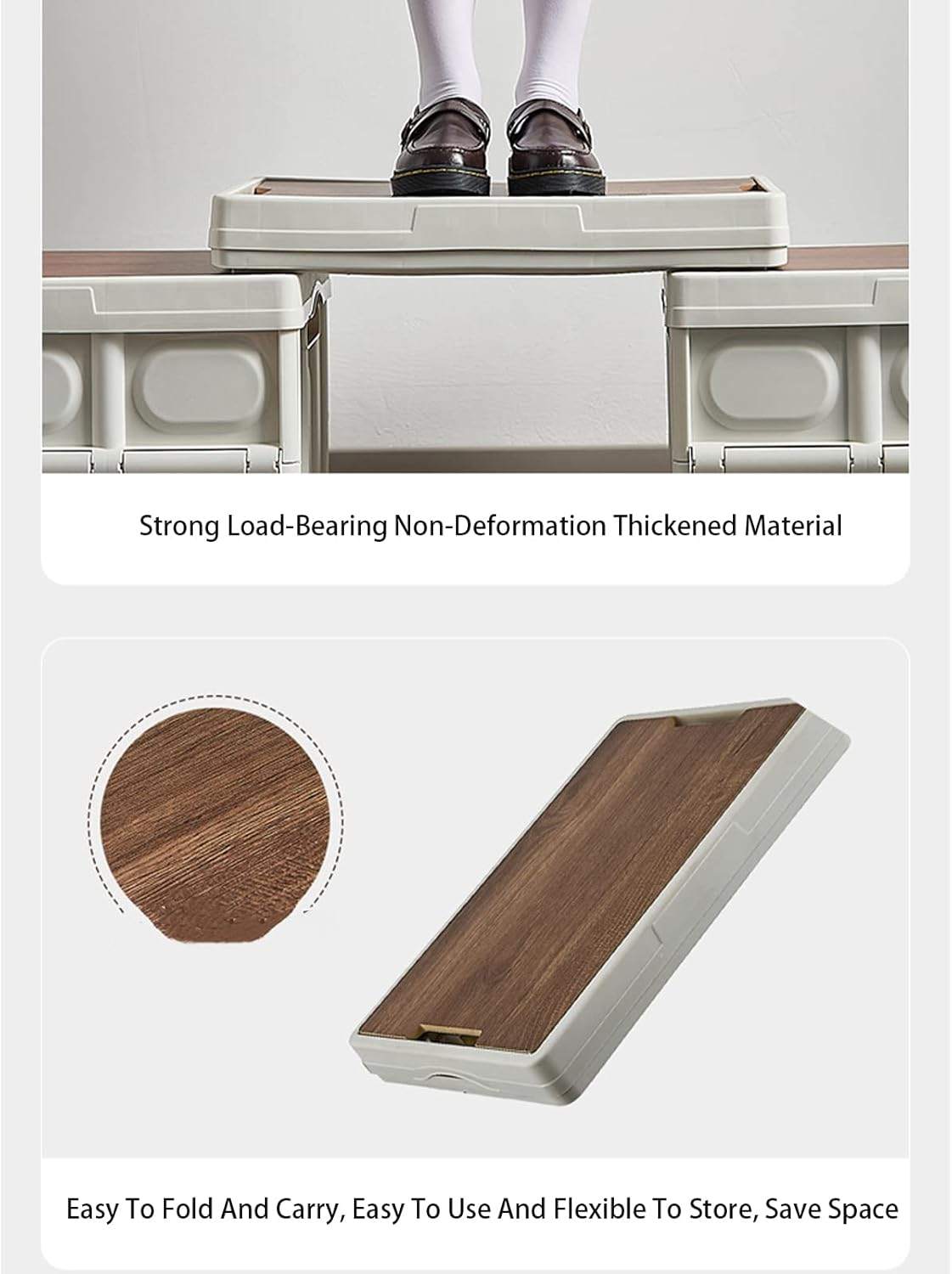 Folding Storage Box with Wooden Lid - photo 2