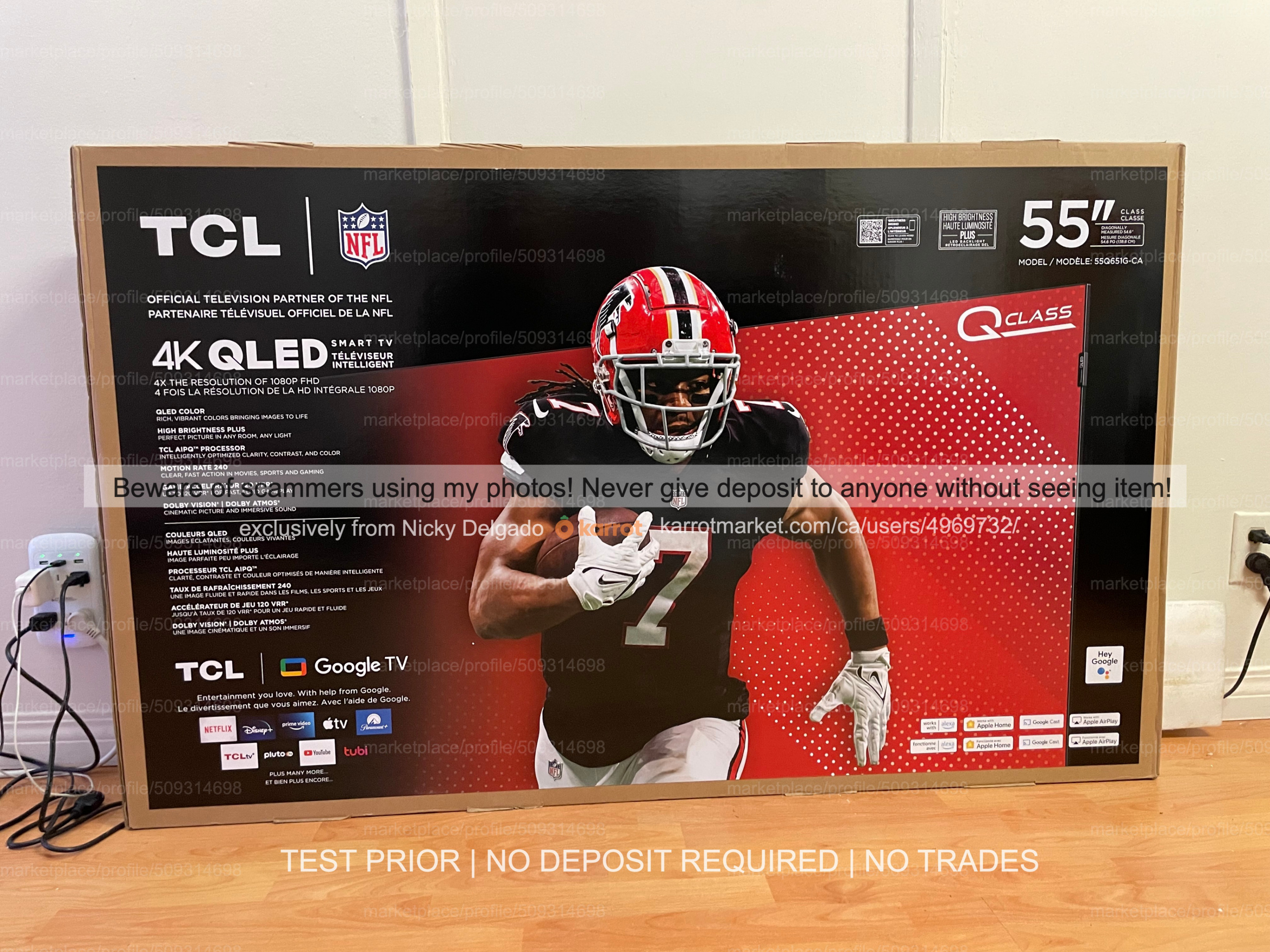 NEW! TCL 55" QLED 55Q651G-C Q6-Series 4K UHD HDR Smart Google TV