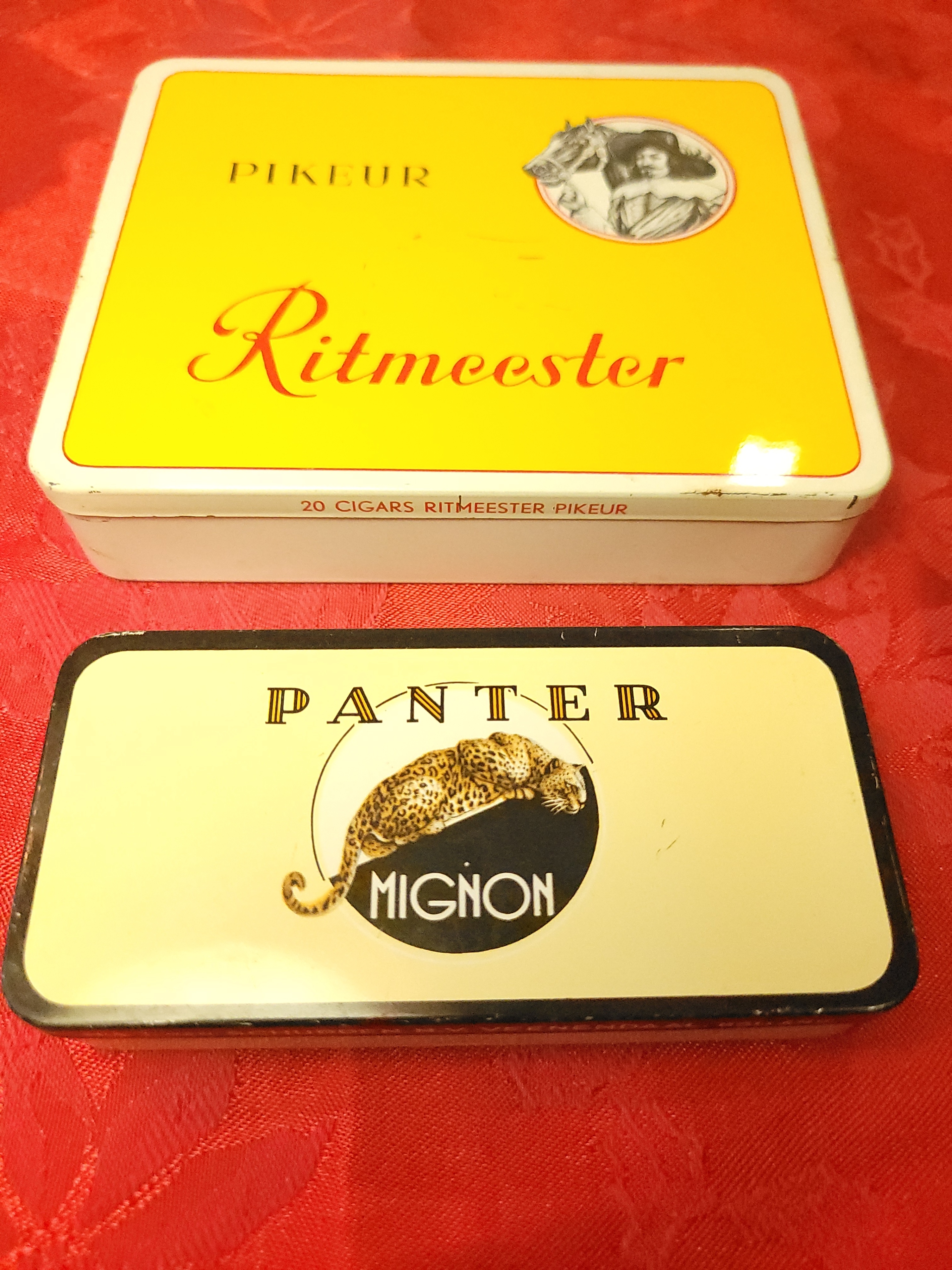 1950s/60s  Dutch Cigar Tin Lot - Ritmeester Pikeur Panter Mignon