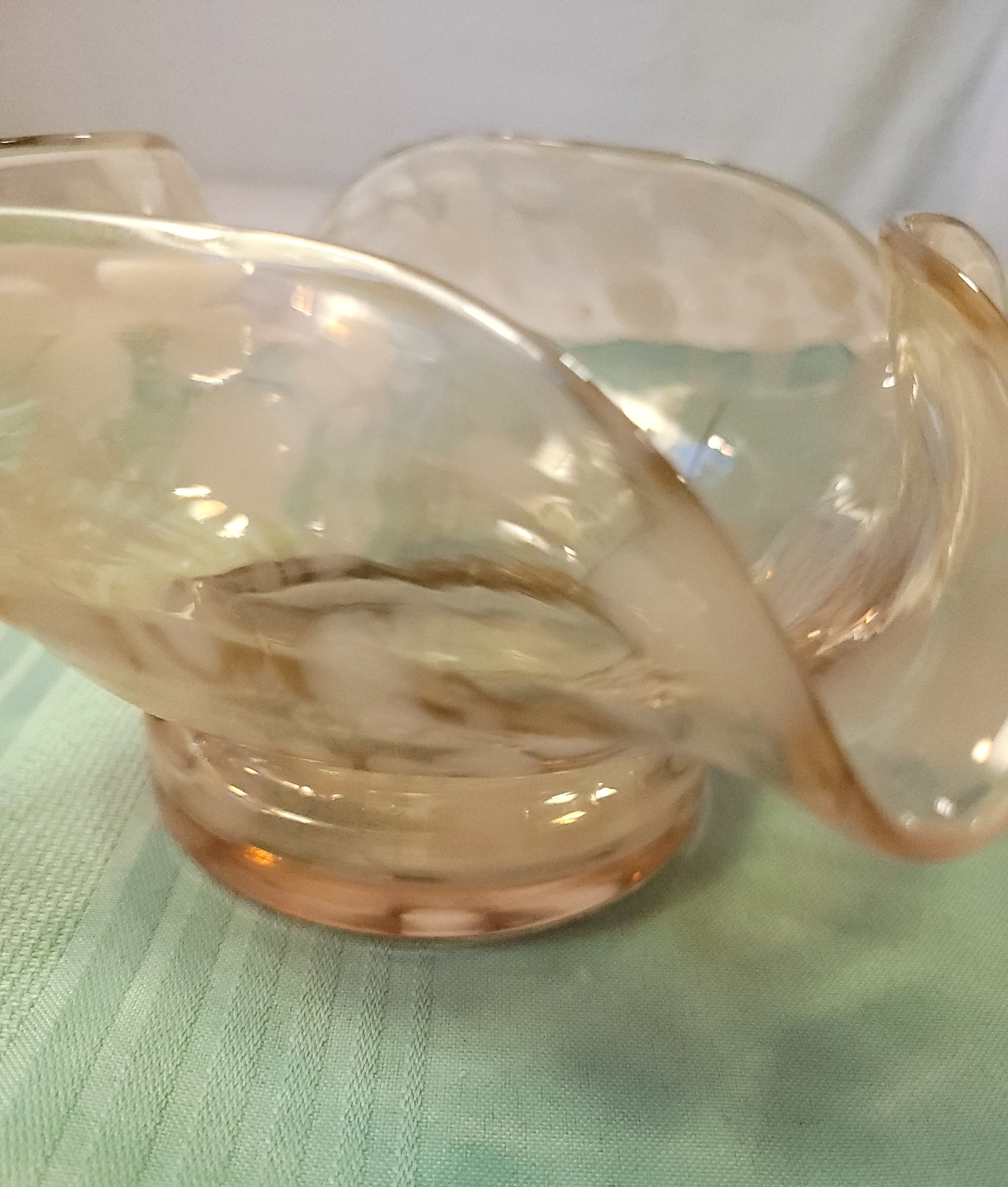 Fenton Cranberry Opalescent Coin Dot Ruffled Bowl Circa 1950 - photo 4