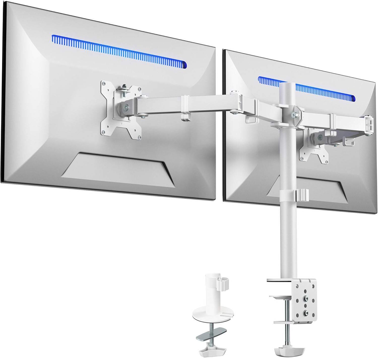 New VIVO Heavy Duty Dual White Dual Monitor Desk Mount - photo 5