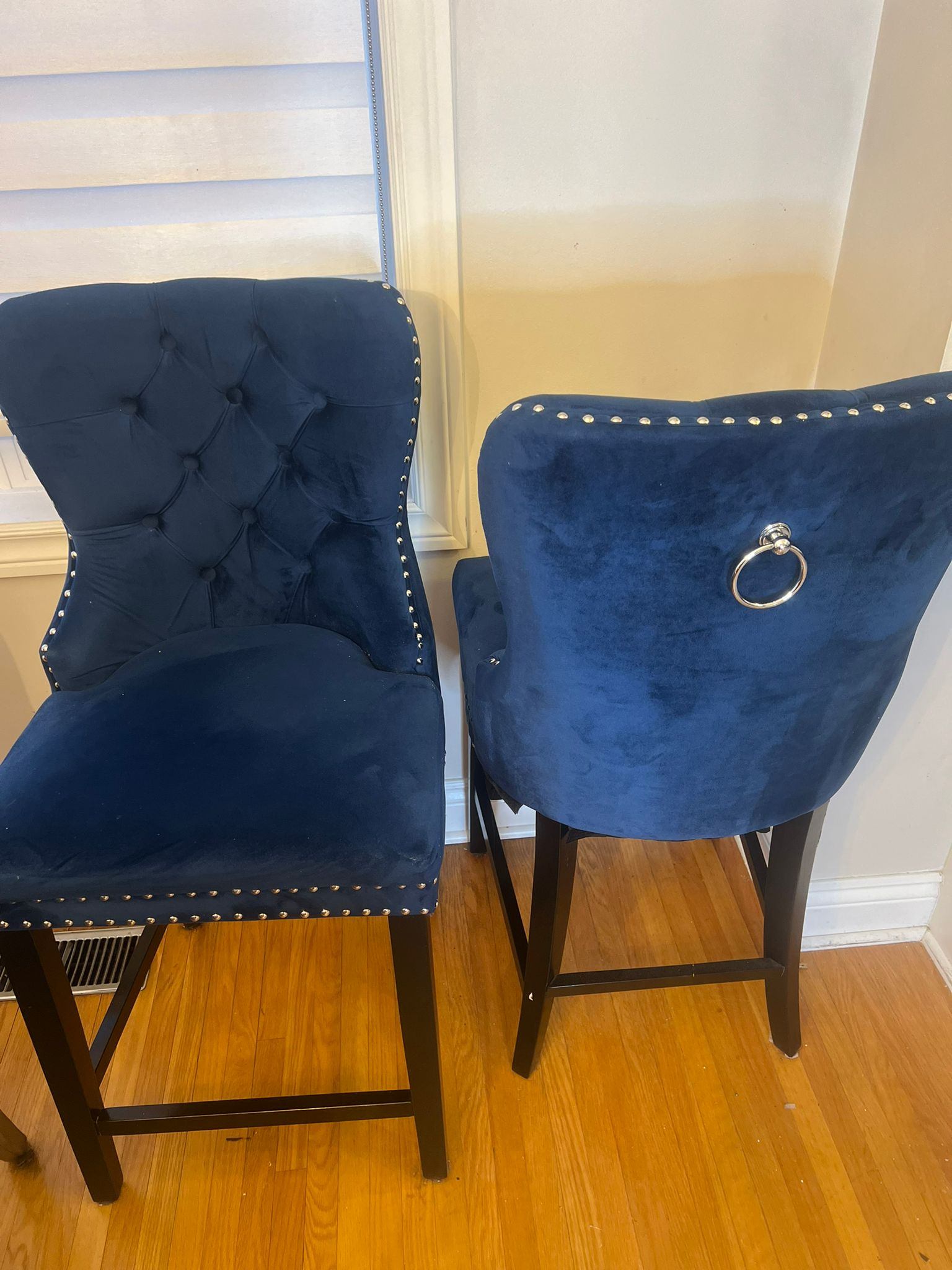 Baxton Studio Howell Fabric Counter Stool in Navy blue - photo 2