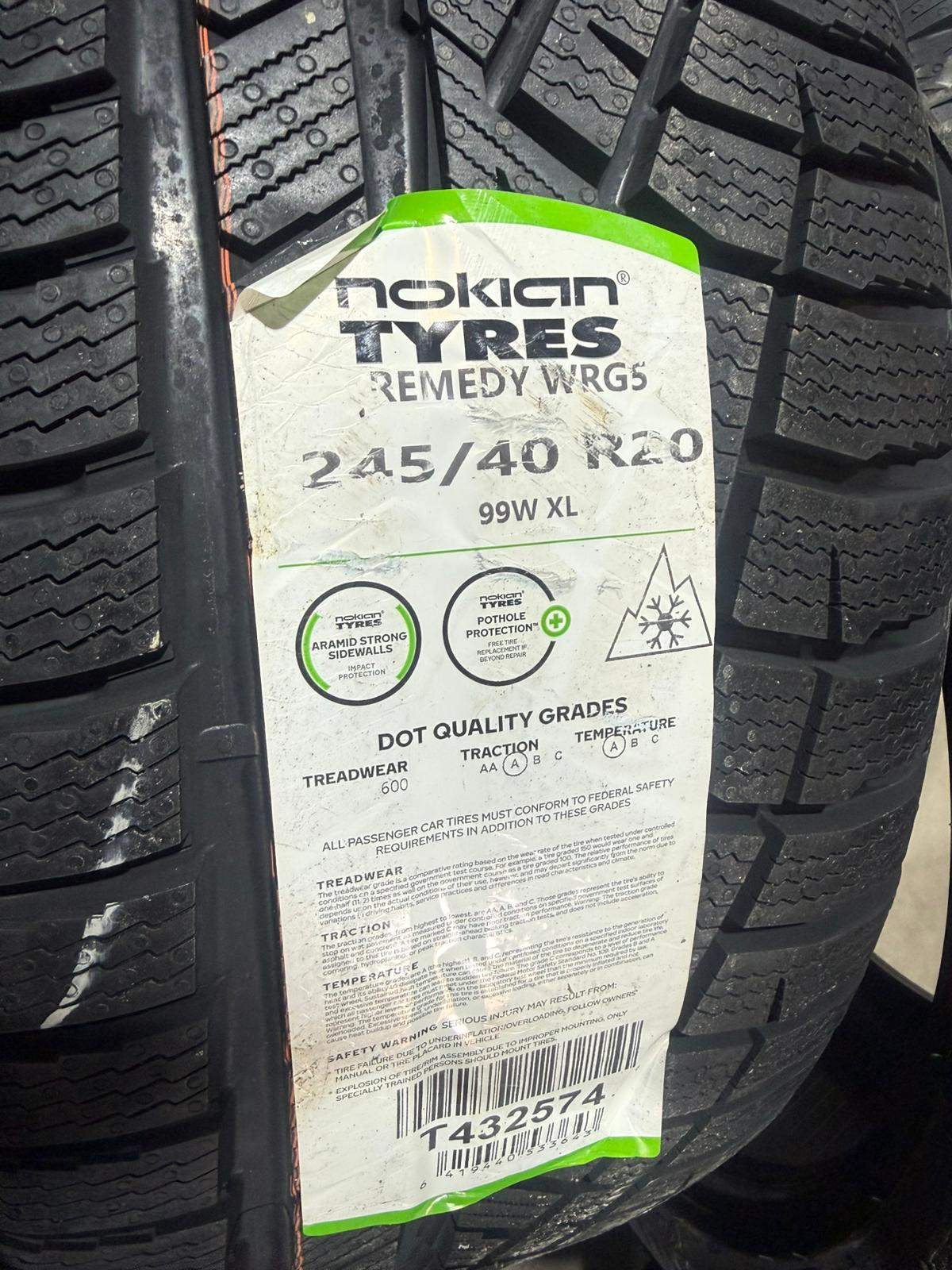 NEW 245/40/R20 Nokian AllWeather-Model S/ LexusLS/Mustang/LaCros