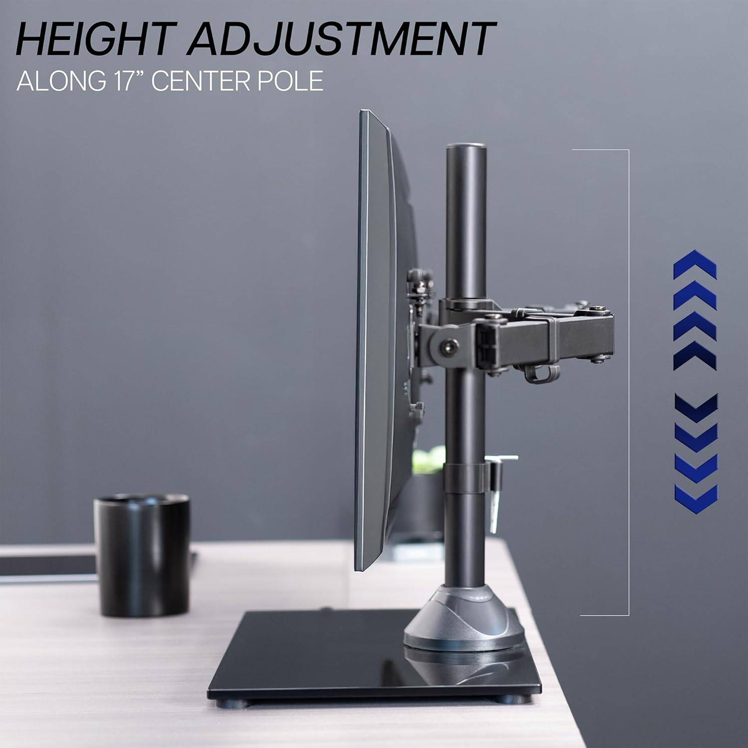 New  VIVO Freestanding Dual Monitor Stand with Sleek Glass Base - photo 5