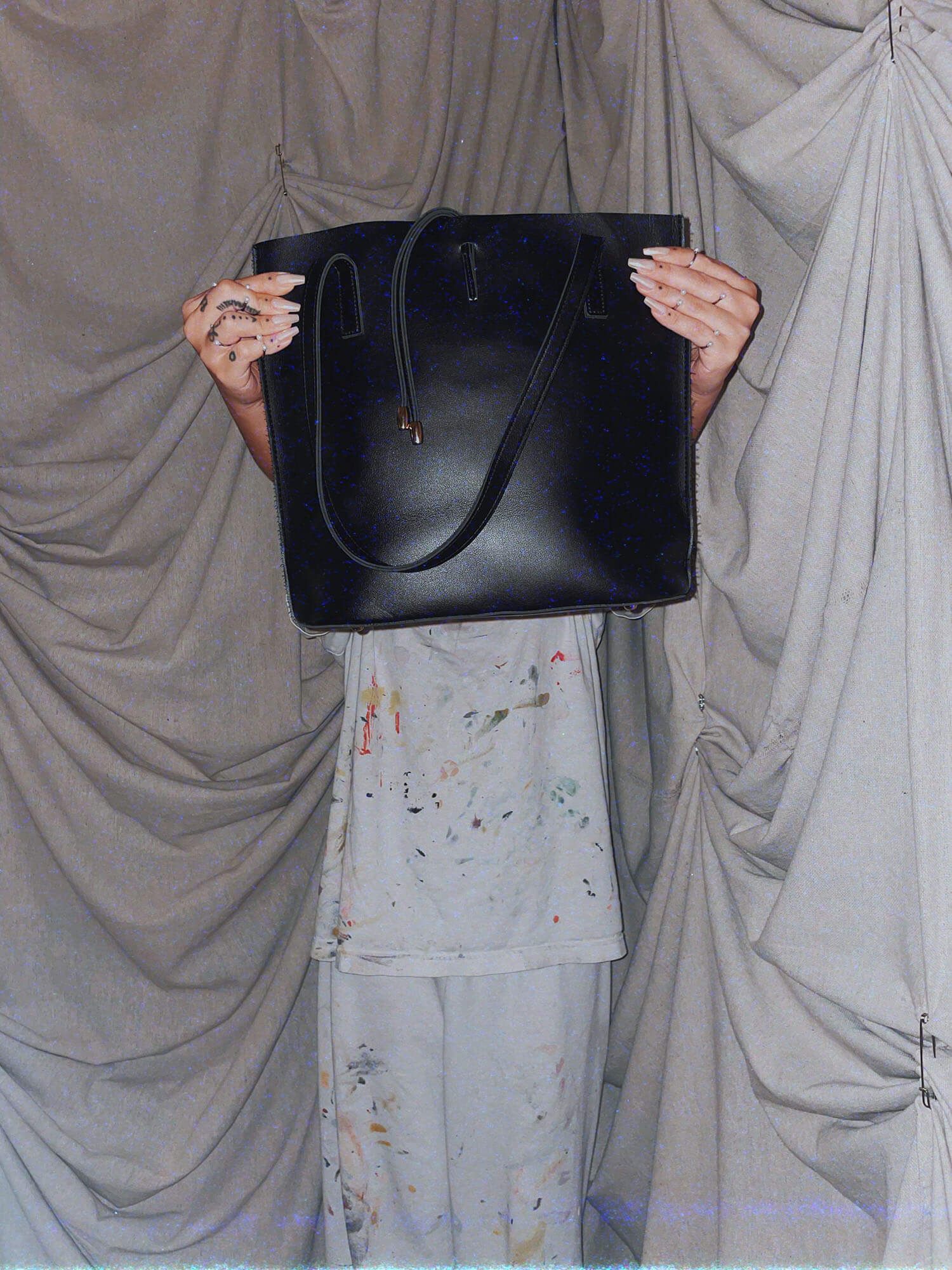 Black leather Small Bucket Purse - photo 2