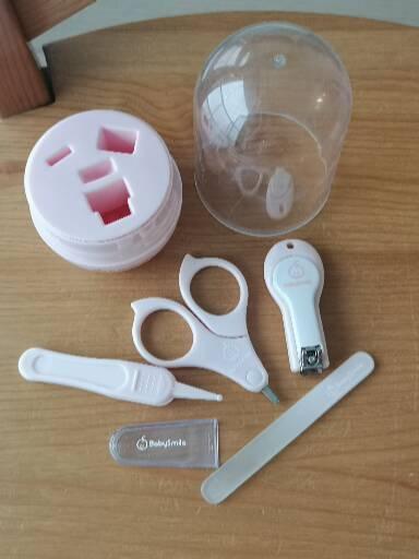 BabySmile Nail Care Set Pink scissors clippers nail file