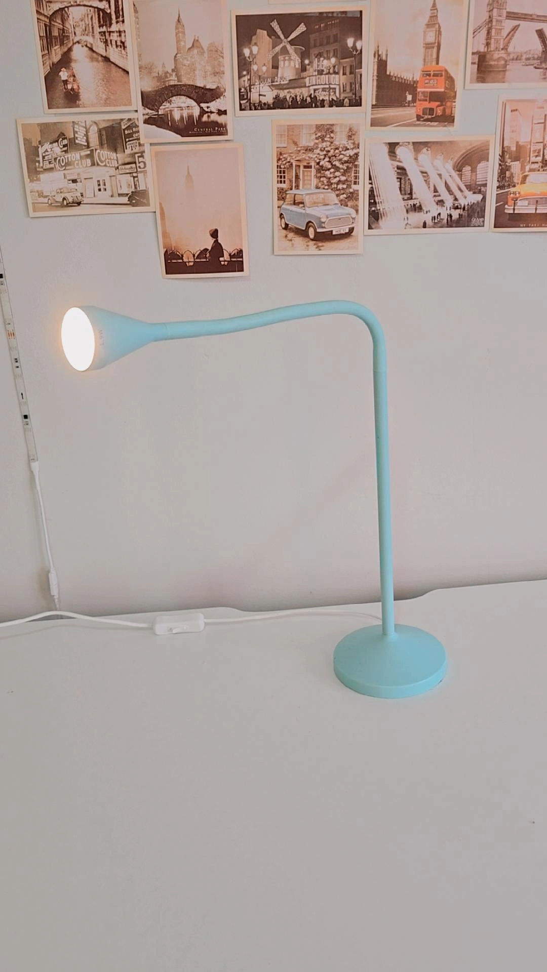 Ikea Light Blue Gooseneck Desk Lamp - photo 3