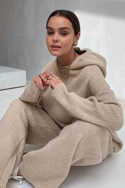 Women's Solid Colour 2-piece Lounge Sets - photo 4