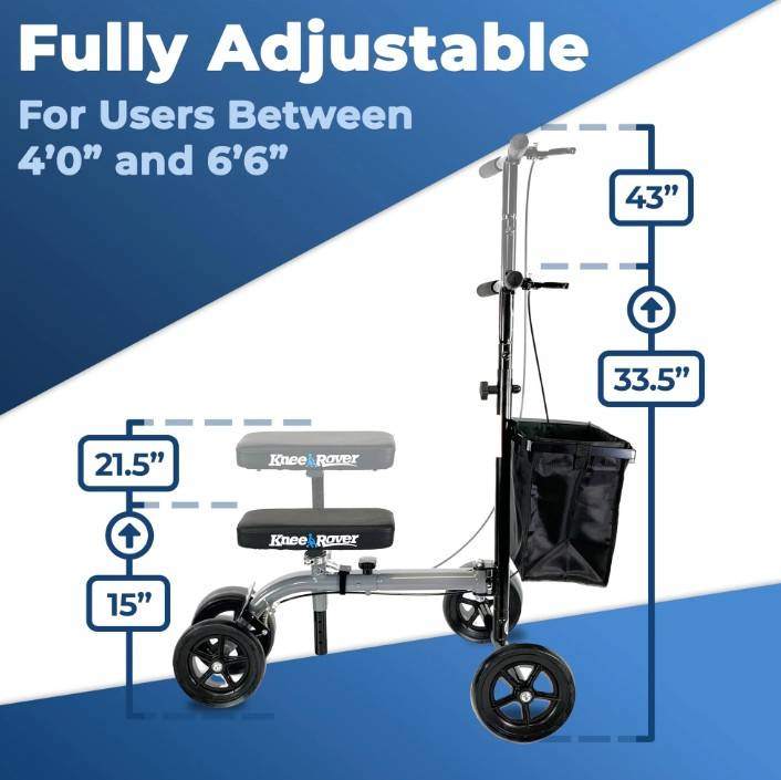 KneeRover® ULTRA Knee Walker Lightweight Steerable Knee Scooter - photo 3