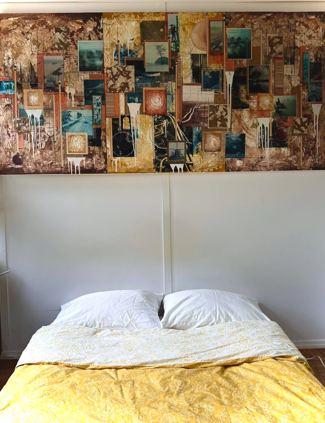 🧡 Very Large Abstract Collage Painting - photo 2